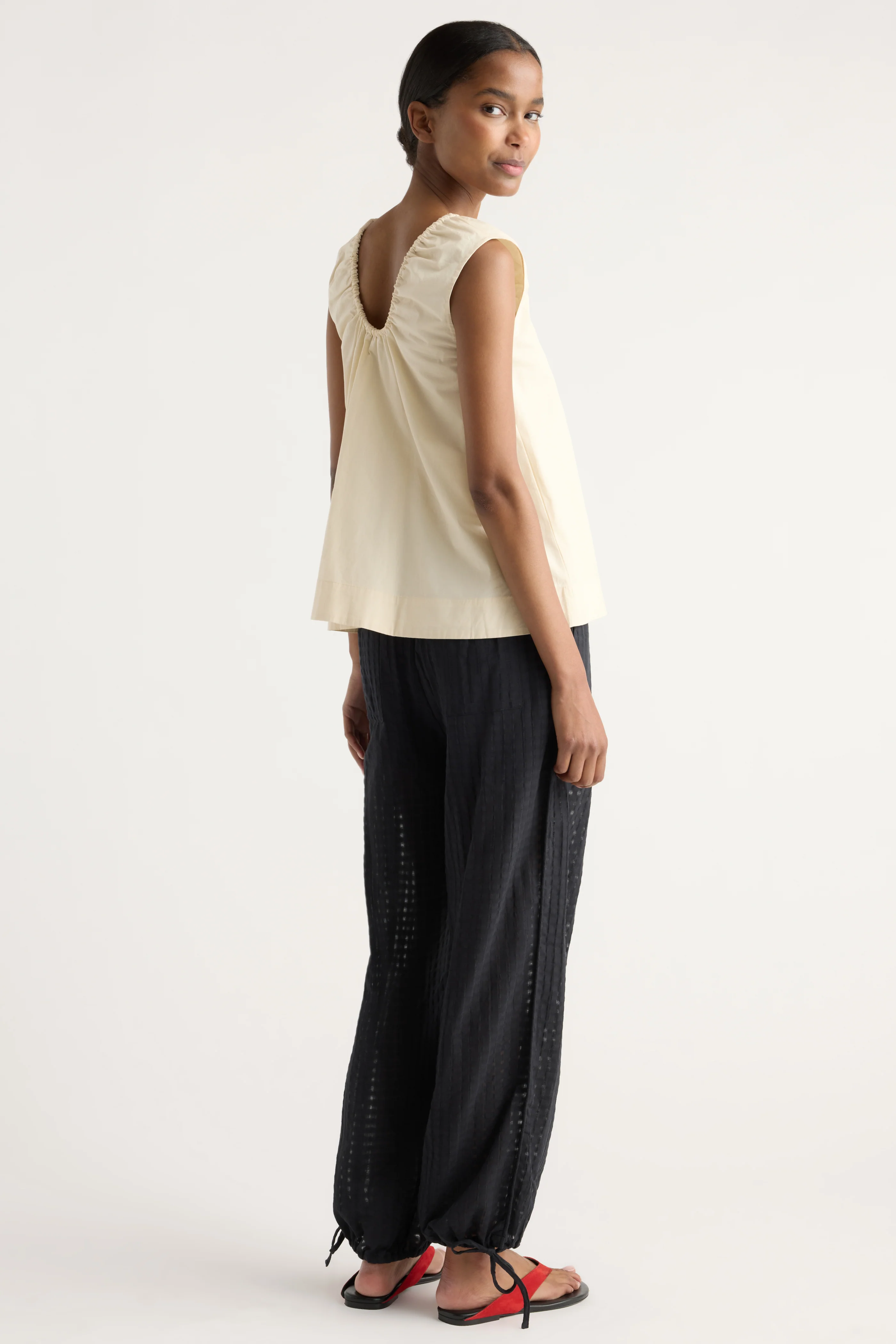 Paloma Stretch-Waist Gingham Pant - Image 7