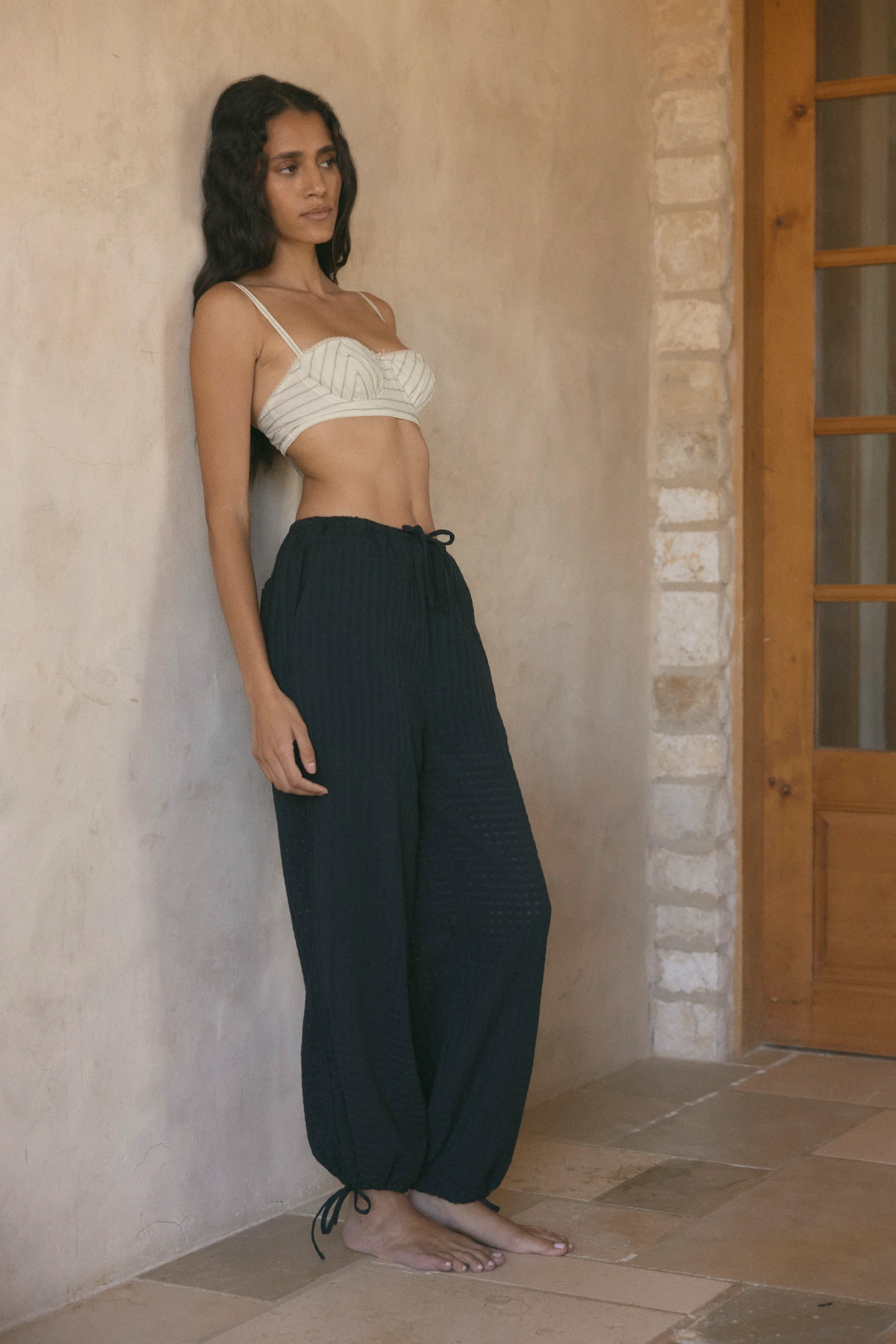 Paloma Stretch-Waist Gingham Pant - Image 8