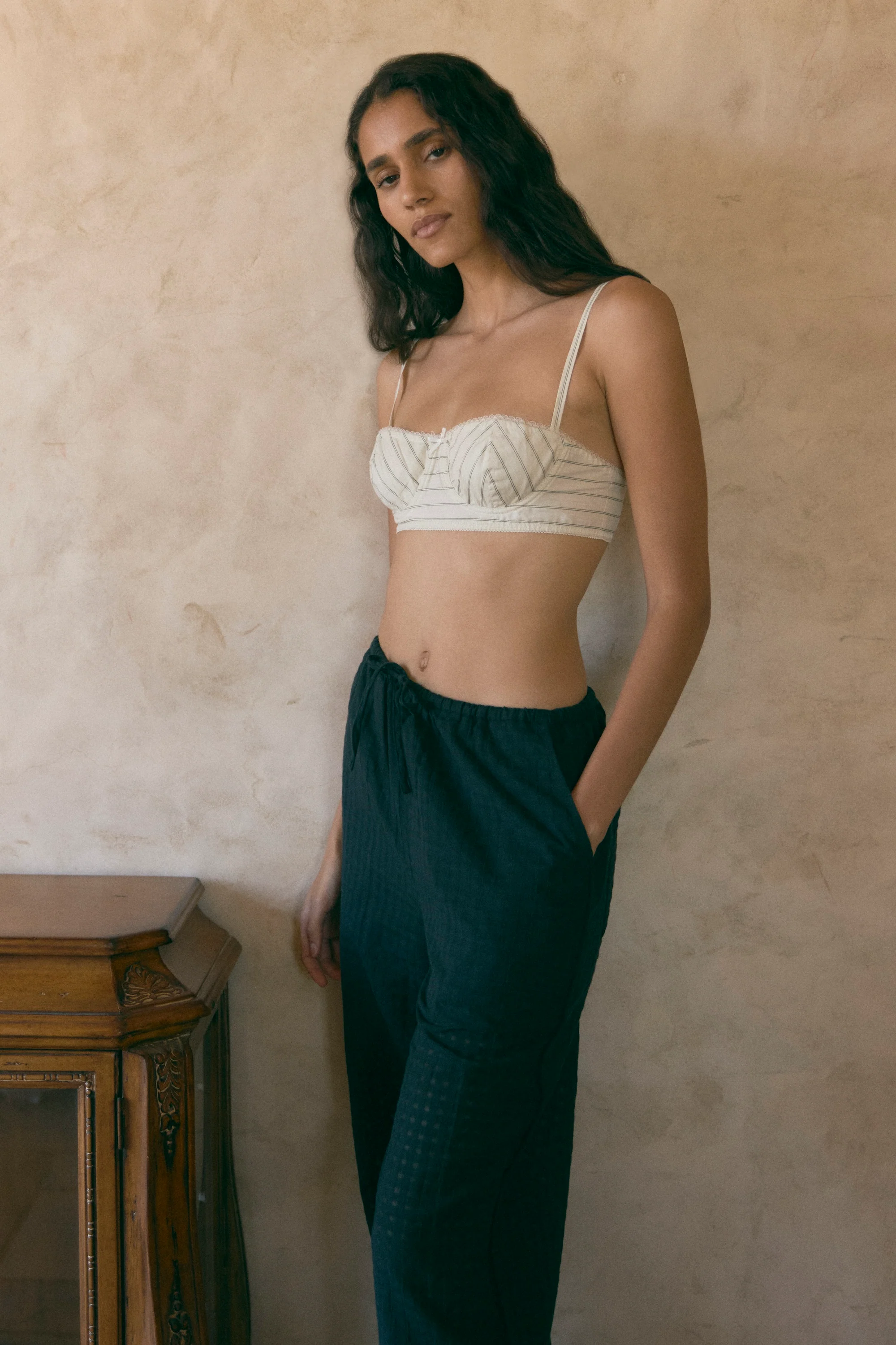 Paloma Stretch-Waist Gingham Pant - Image 9