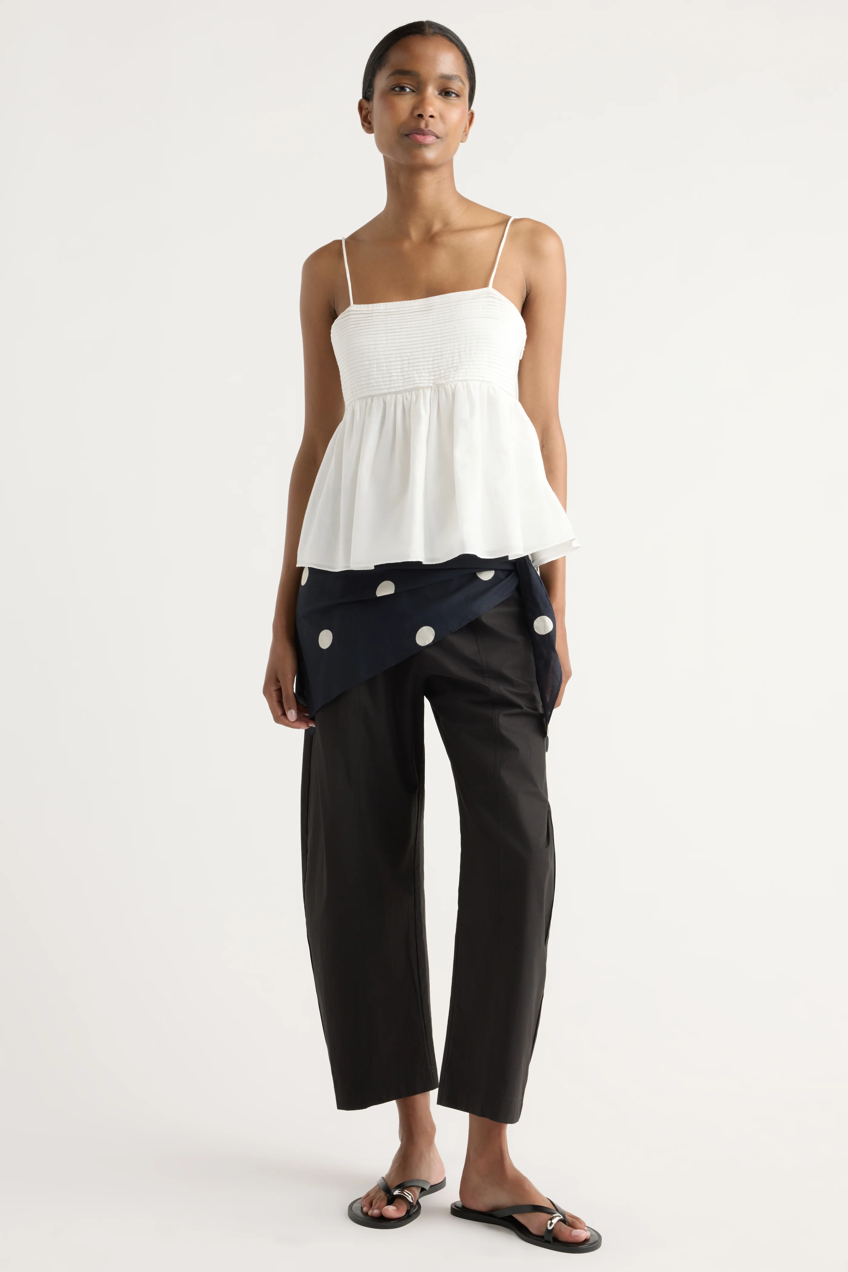 Piper Lightweight Polka Dot Triangle Scarf - Image 5