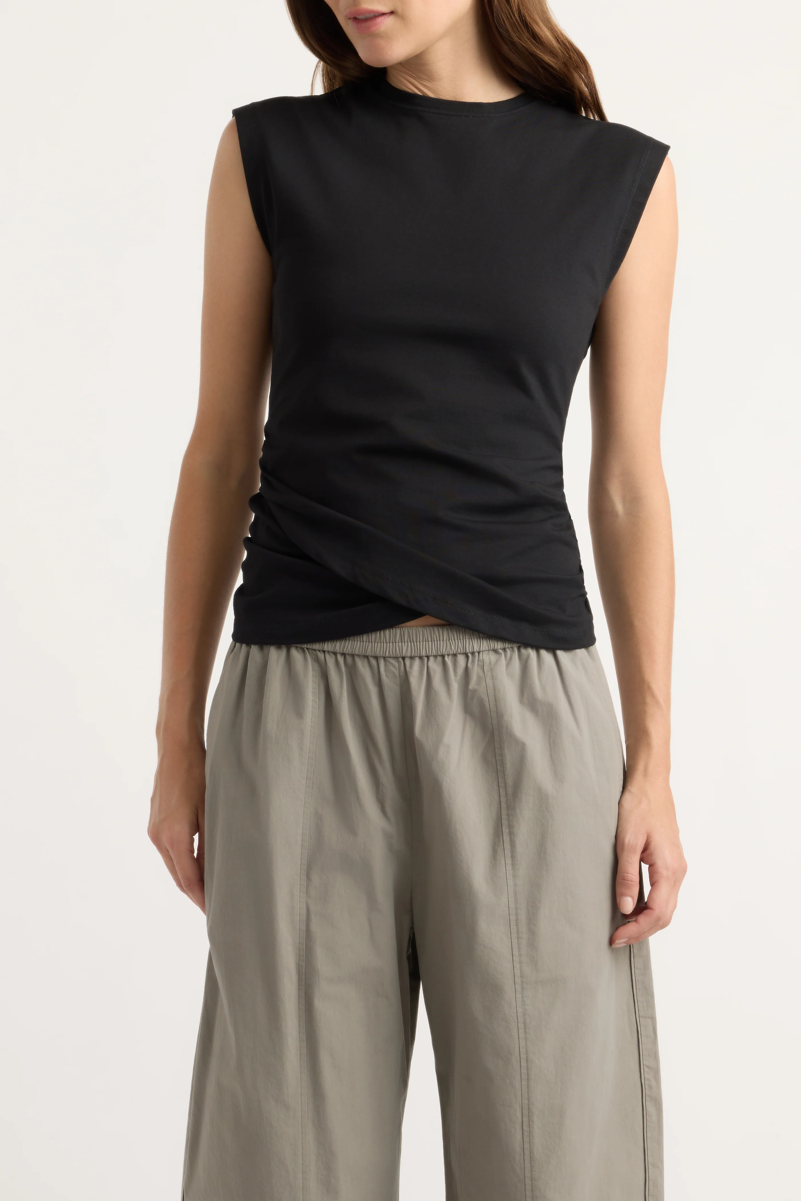 Priya Stretch-Waist Barrel-Leg Pant - Image 4