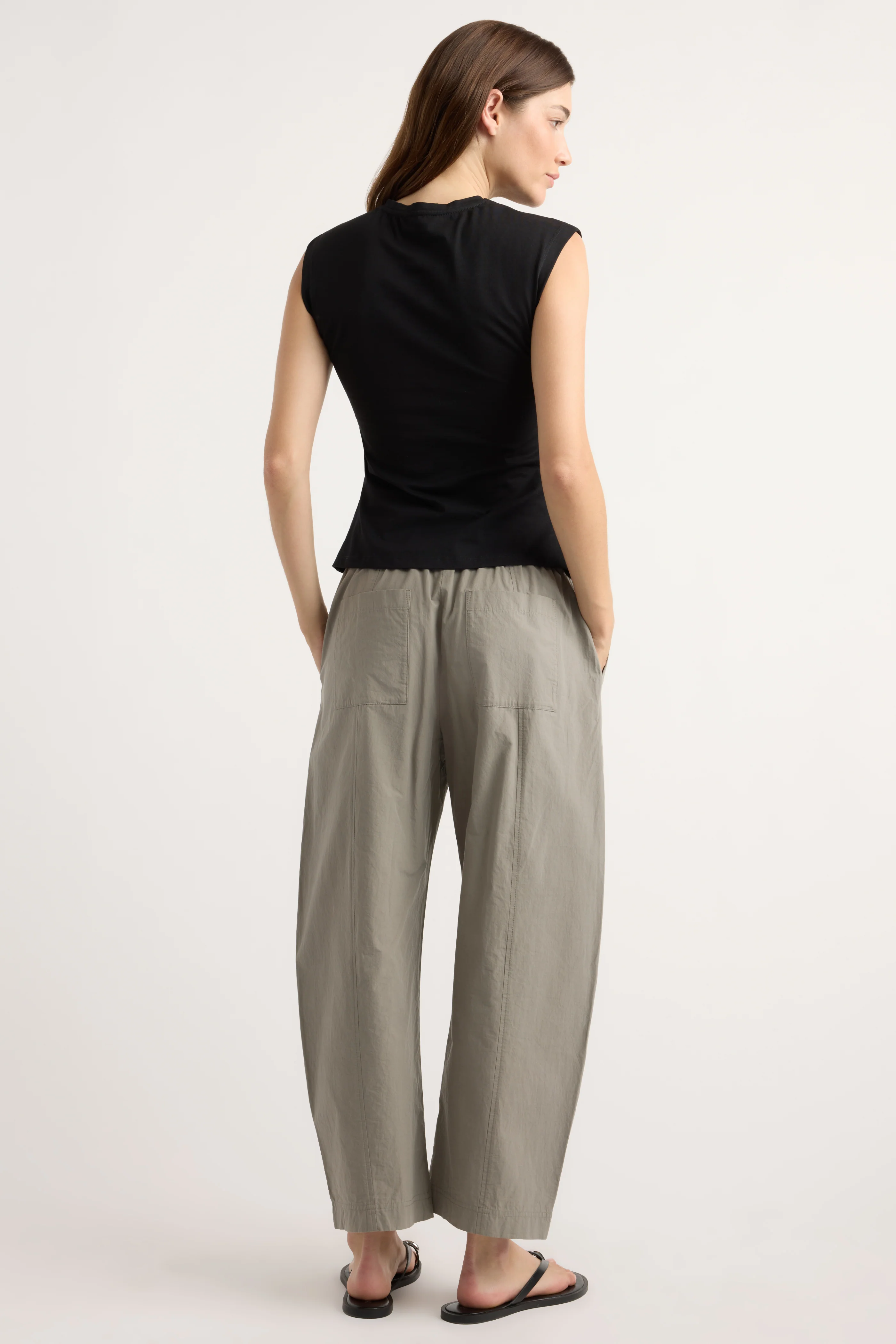 Priya Stretch-Waist Barrel-Leg Pant - Image 6