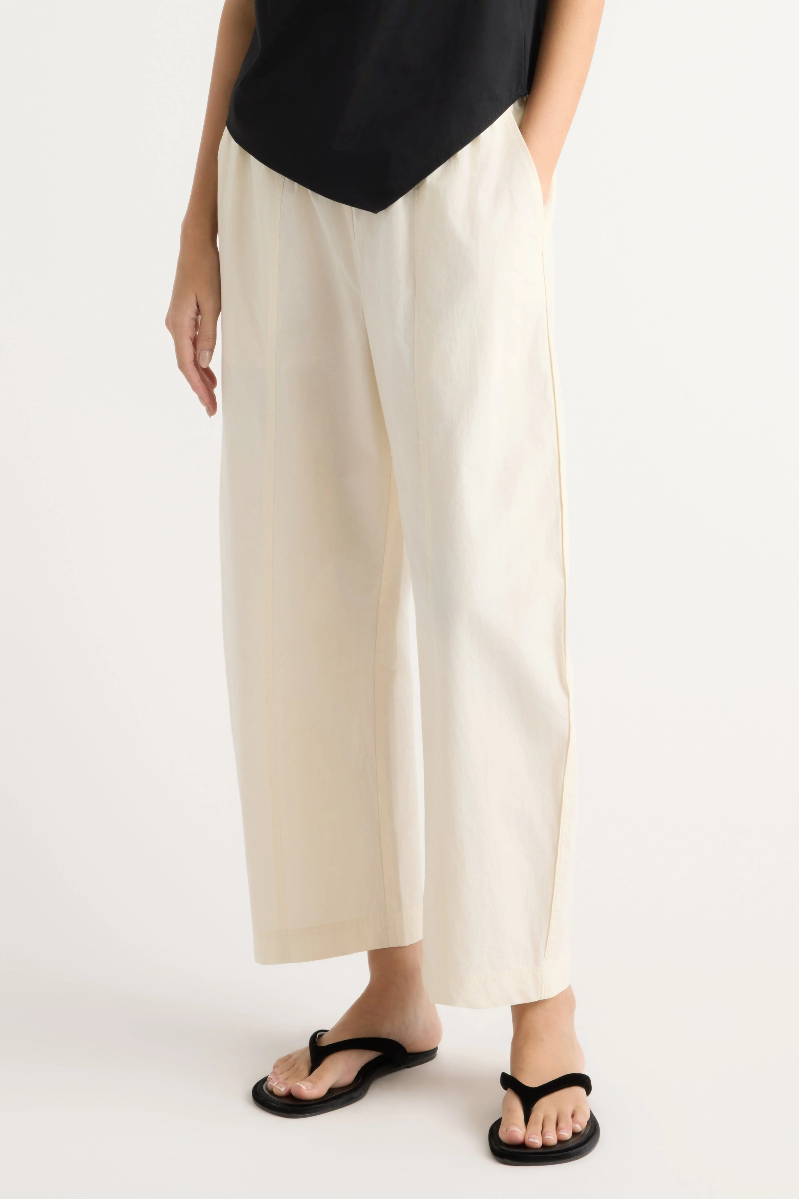 Priya Stretch-Waist Barrel-Leg Pant - Image 3