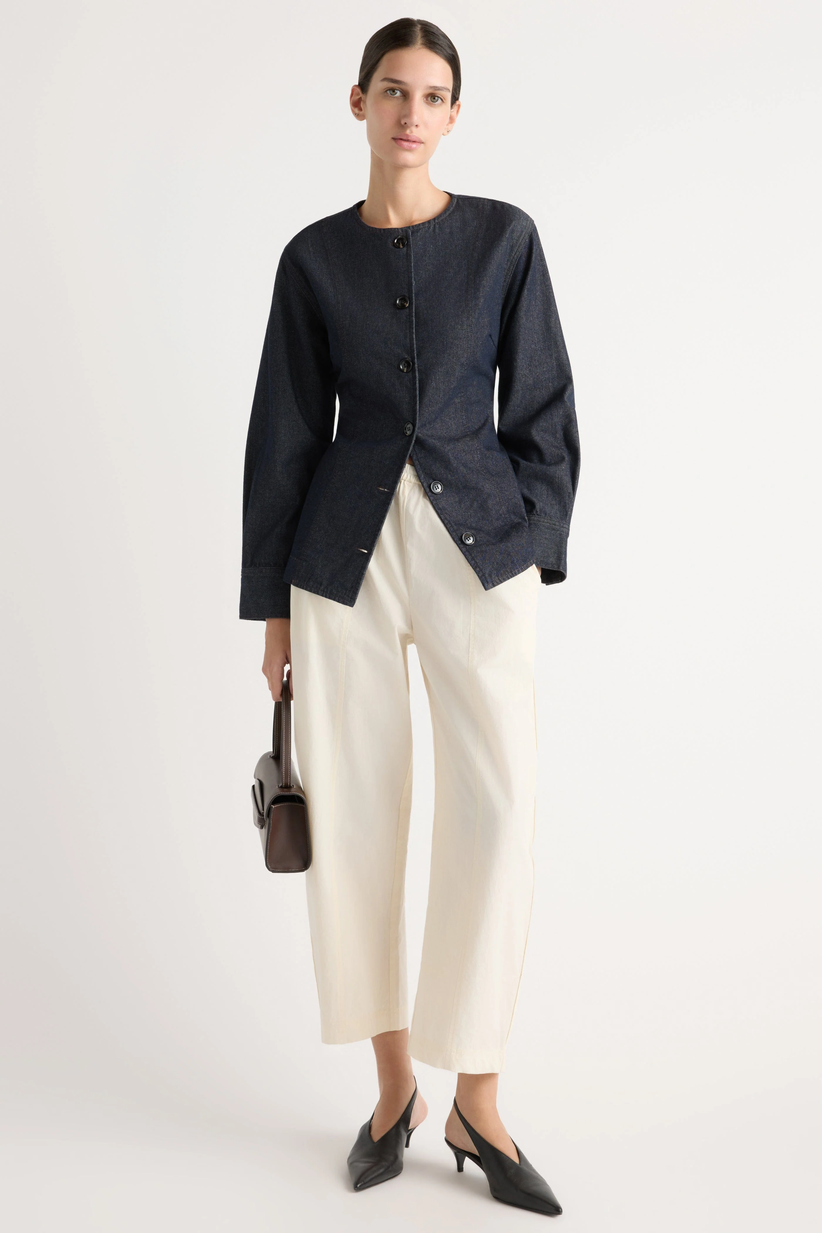Priya Stretch-Waist Barrel-Leg Pant - Image 4