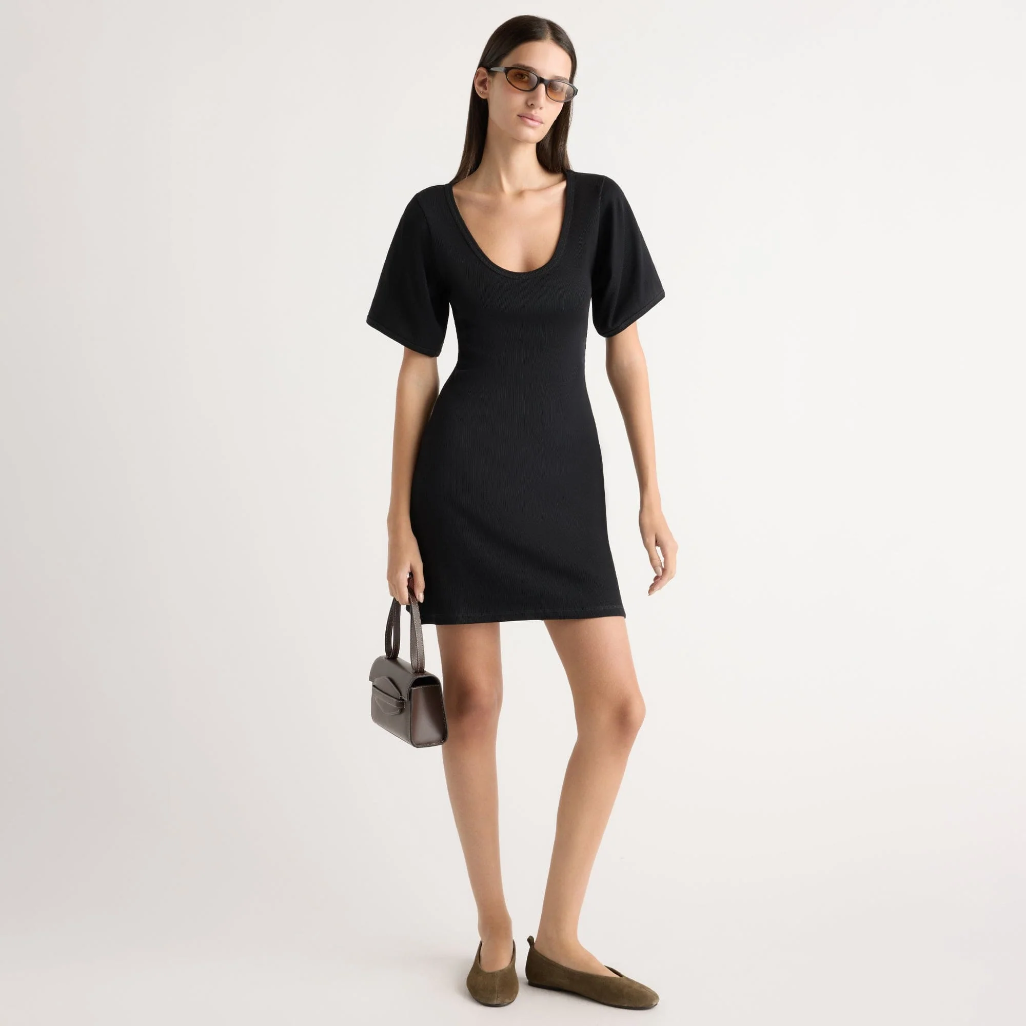 Rae Sculpted Scoop-Neck Mini Dress