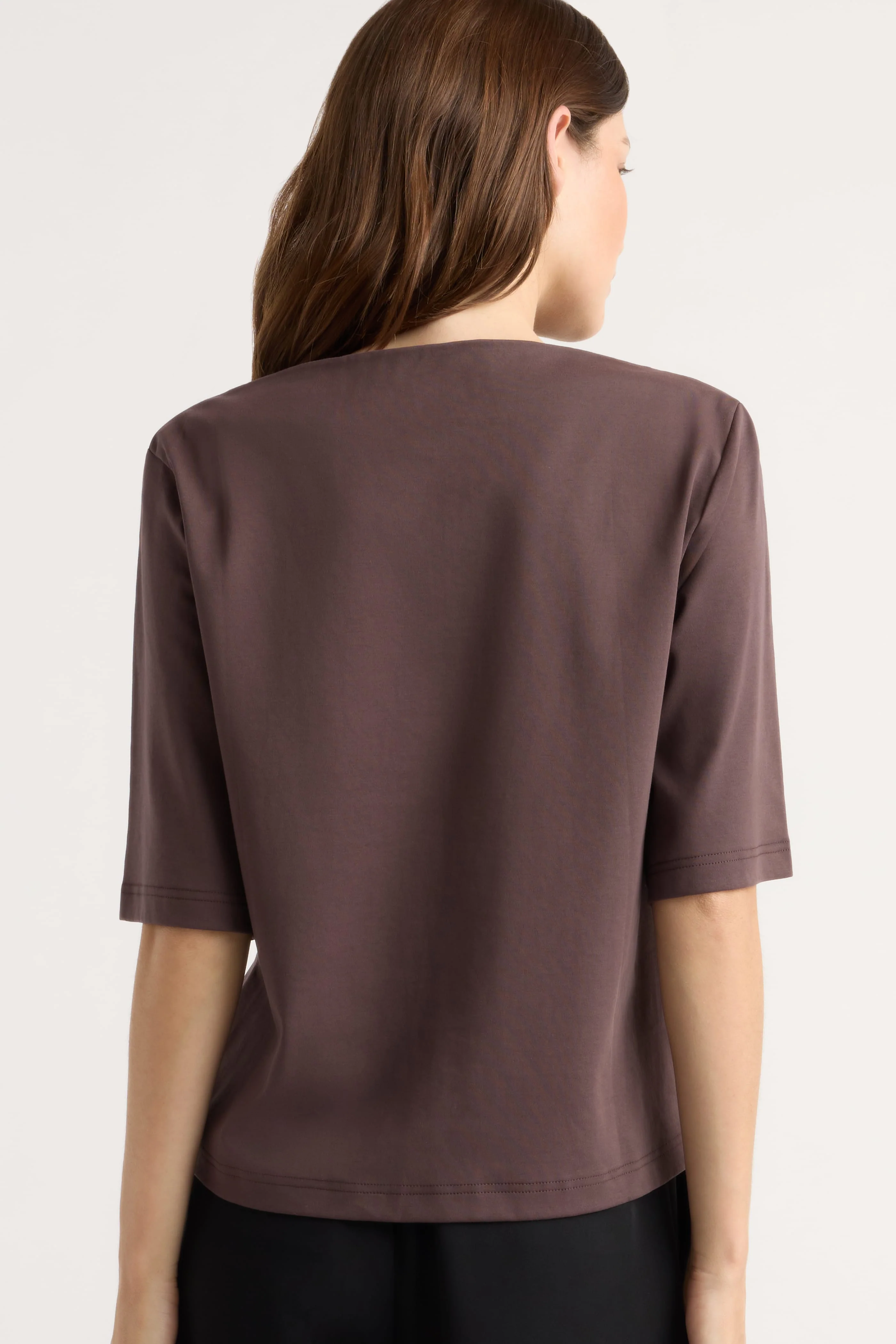 Raquel Relaxed Oversized Slit-Neck Tee - Image 6