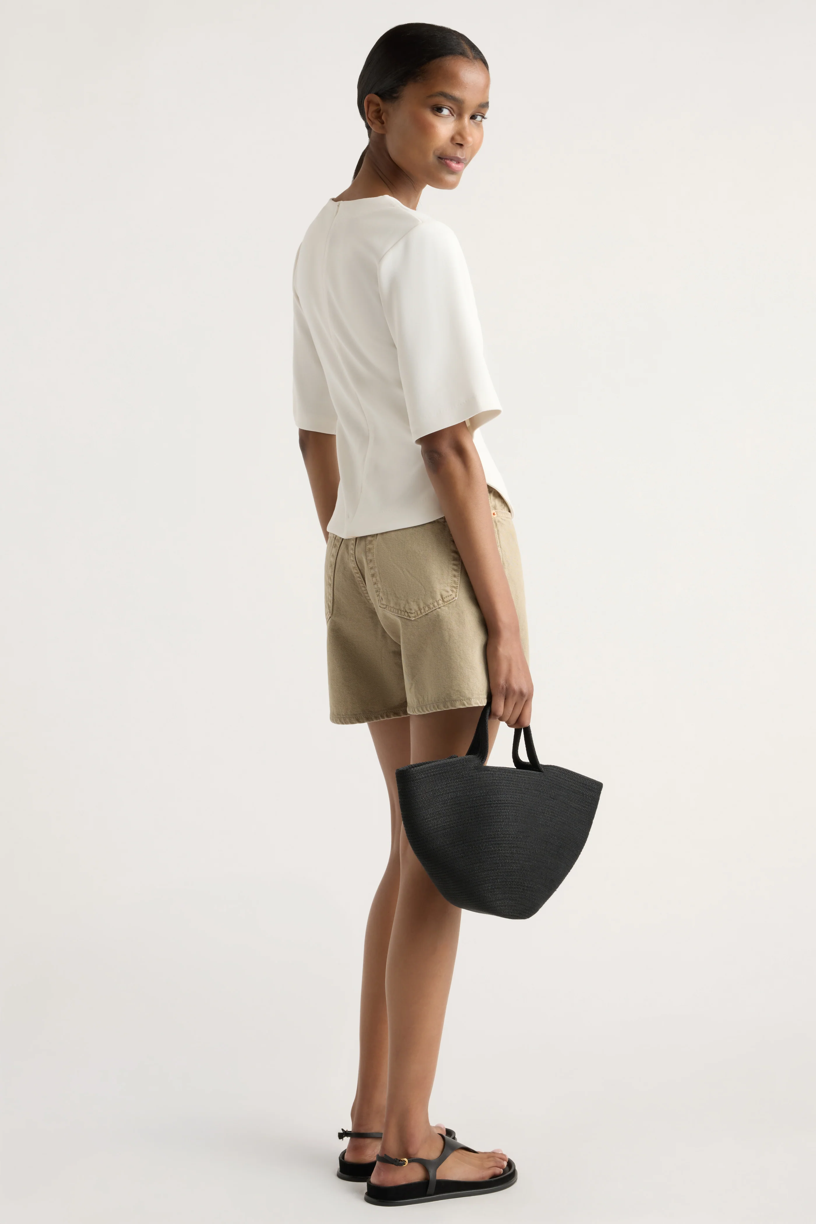 Reem Sculpted Curved-Hem Tee - Image 5