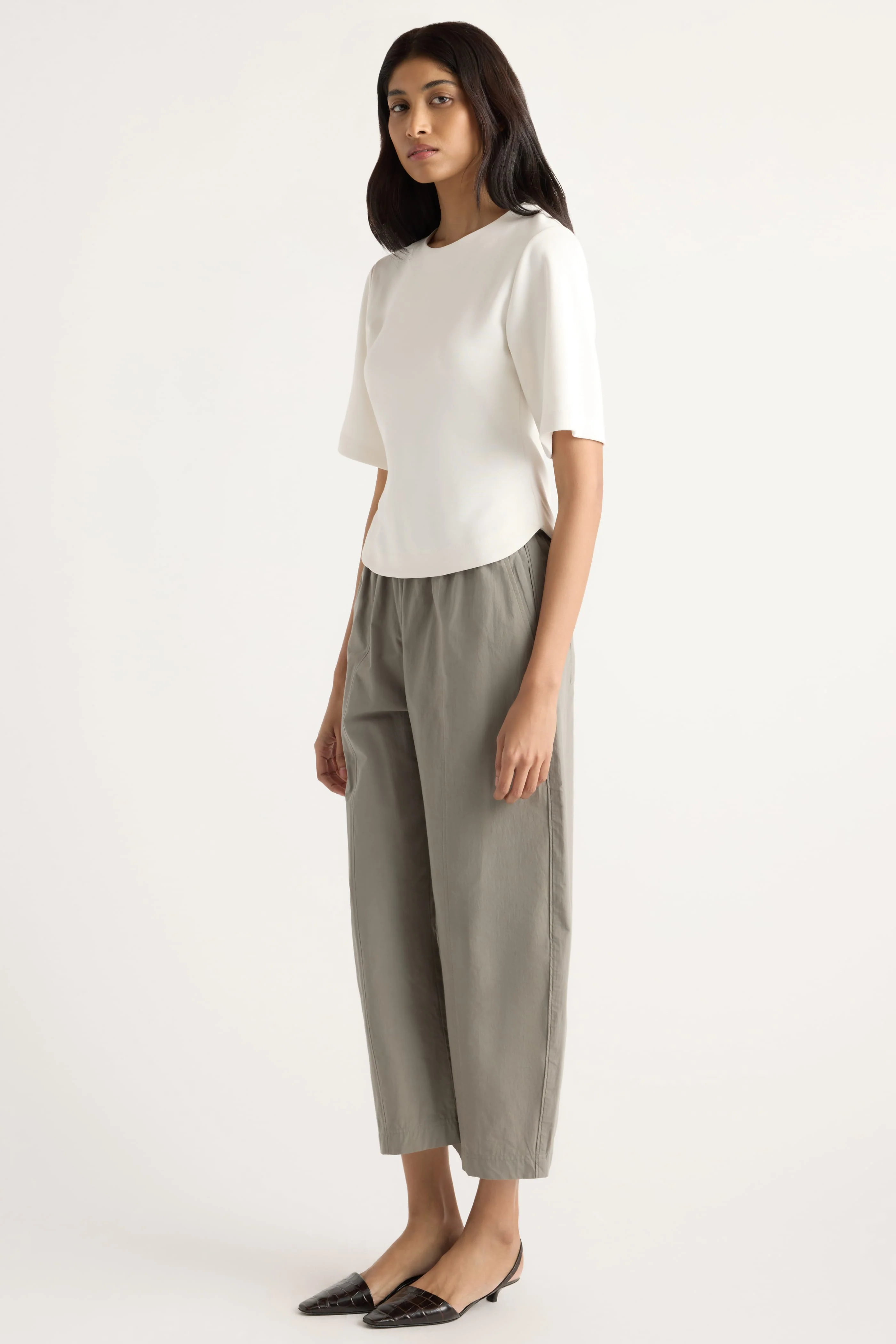 Reem Sculpted Curved-Hem Tee - Image 8