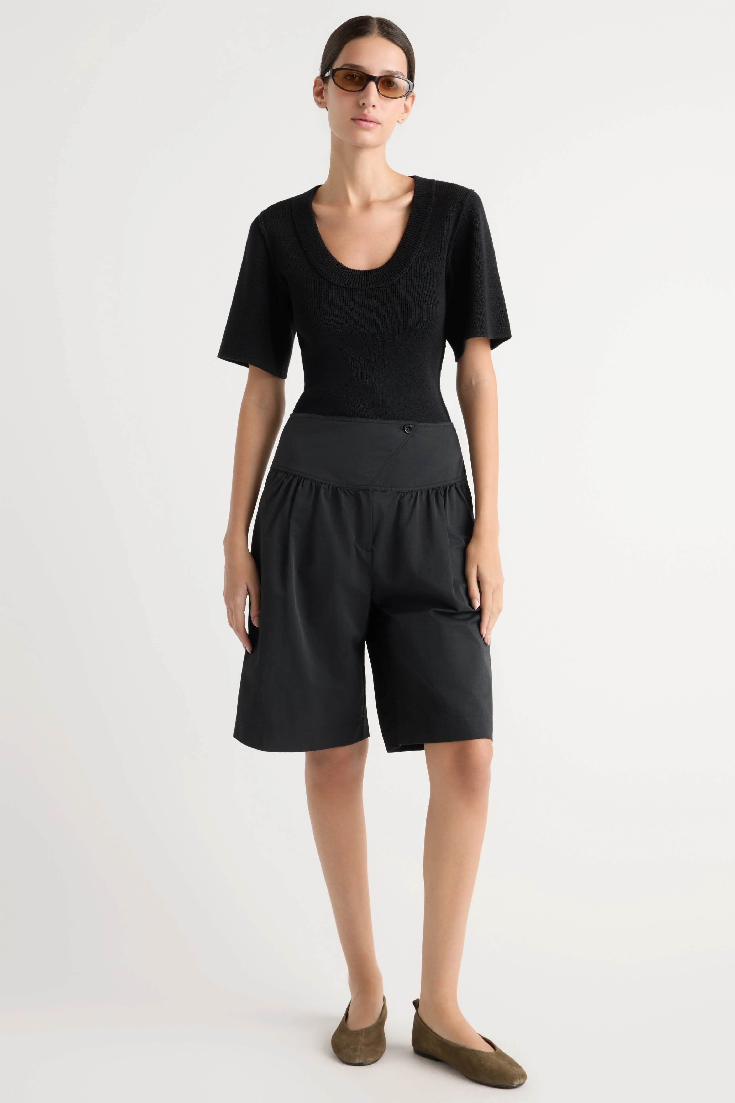 Reina Sculpted Scoop-Neck Knit Top - Image 3