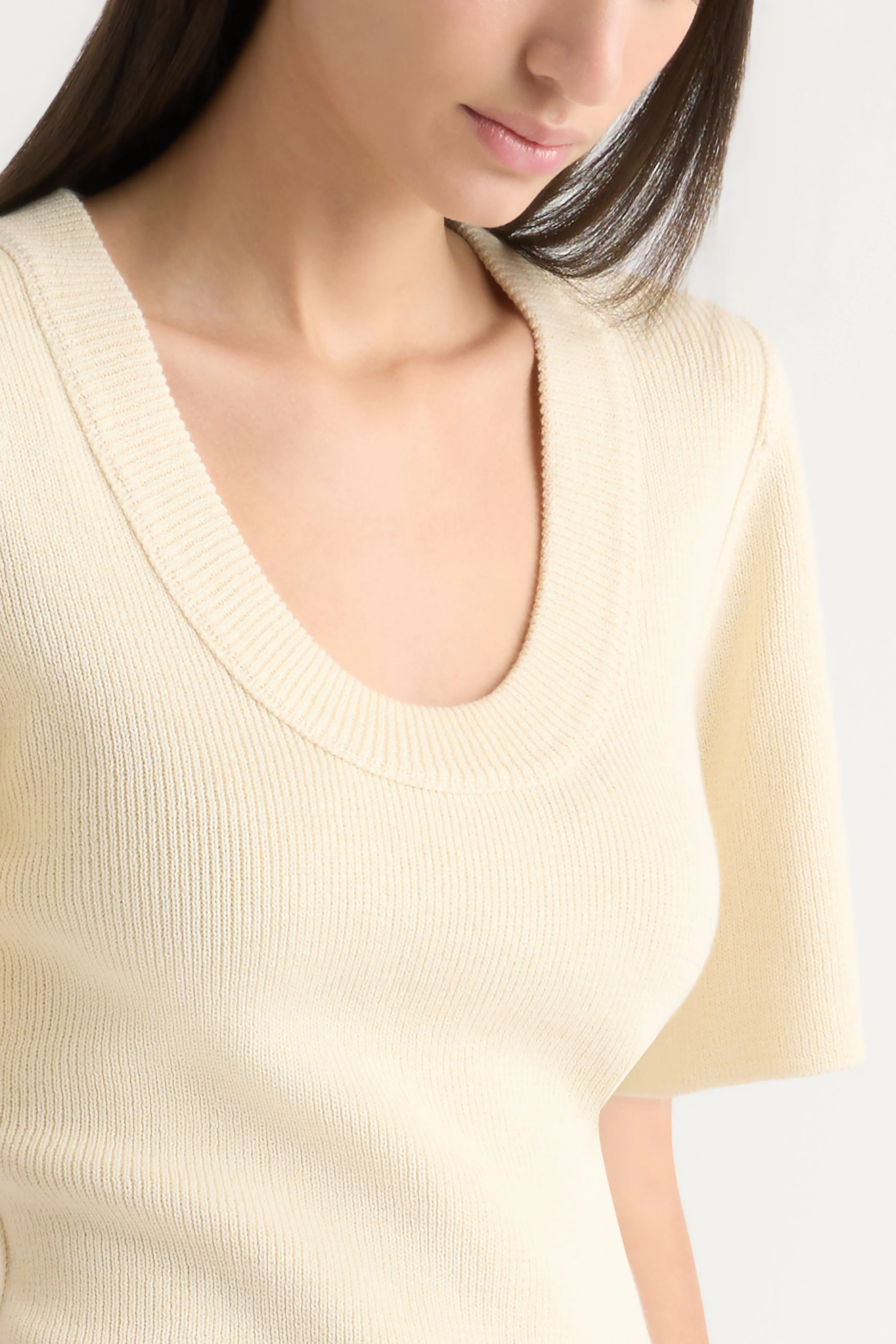 Reina Sculpted Scoop-Neck Knit Top - Image 4