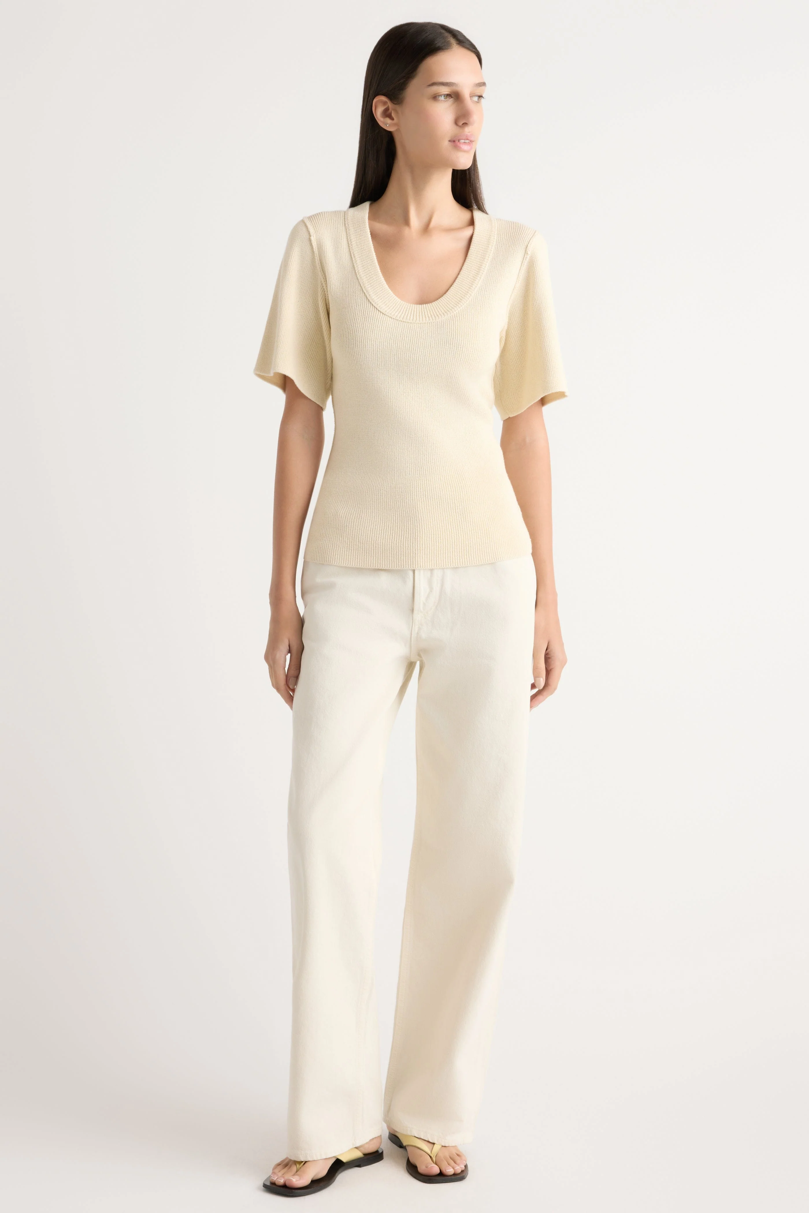 Reina Sculpted Scoop-Neck Knit Top - Image 5