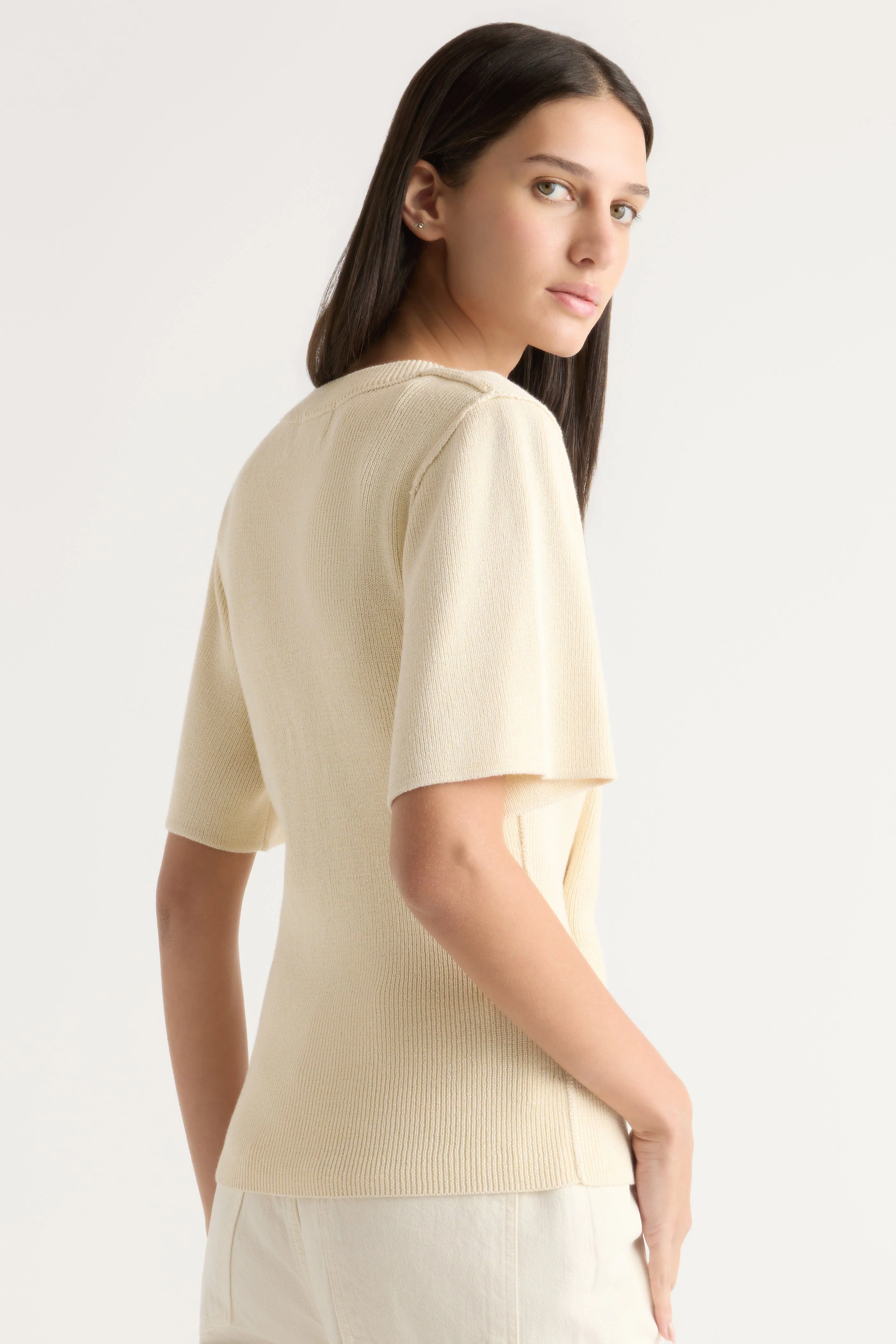 Reina Sculpted Scoop-Neck Knit Top - Image 6