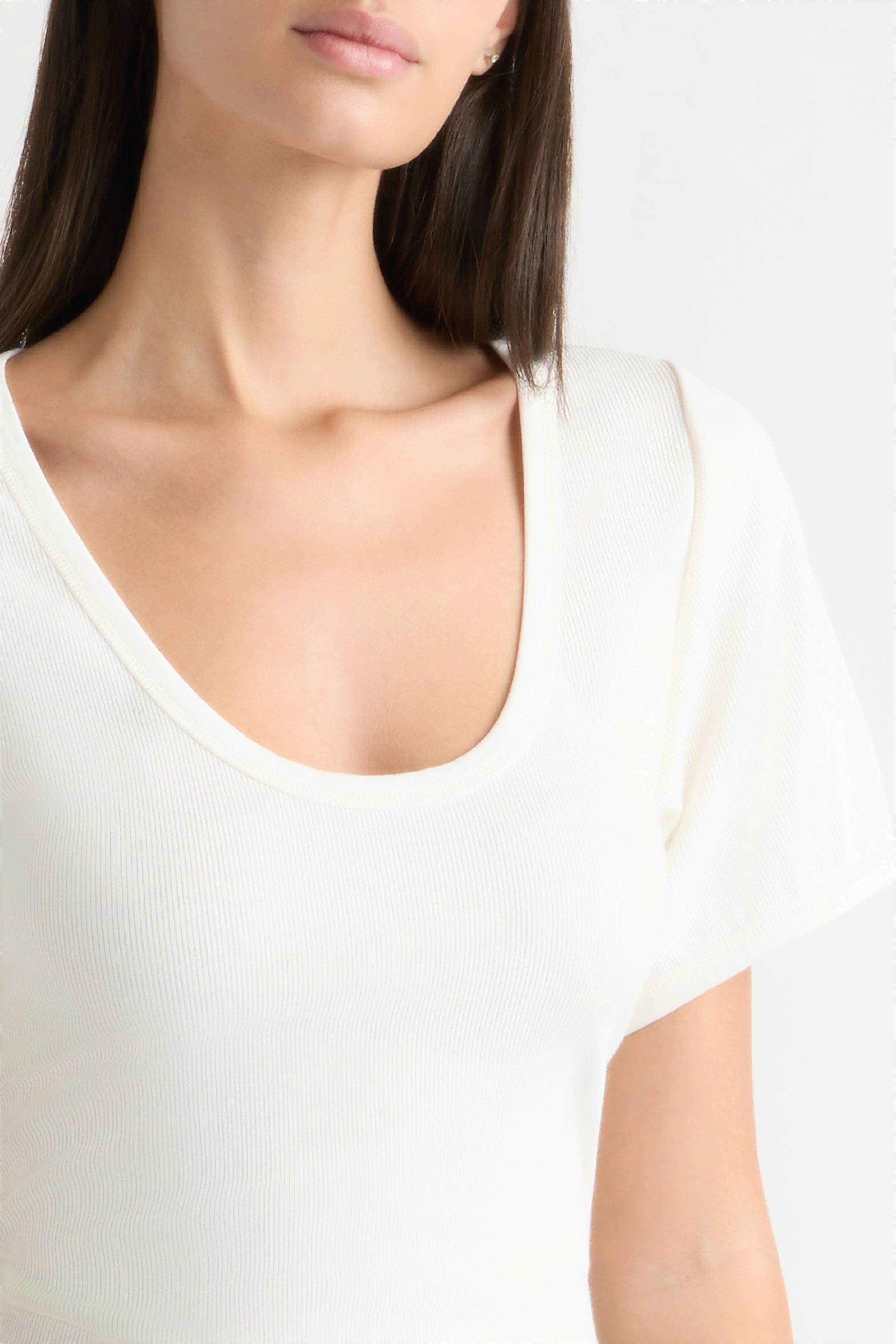 Renee Sculpted Scoop-Neck Tee - Image 4