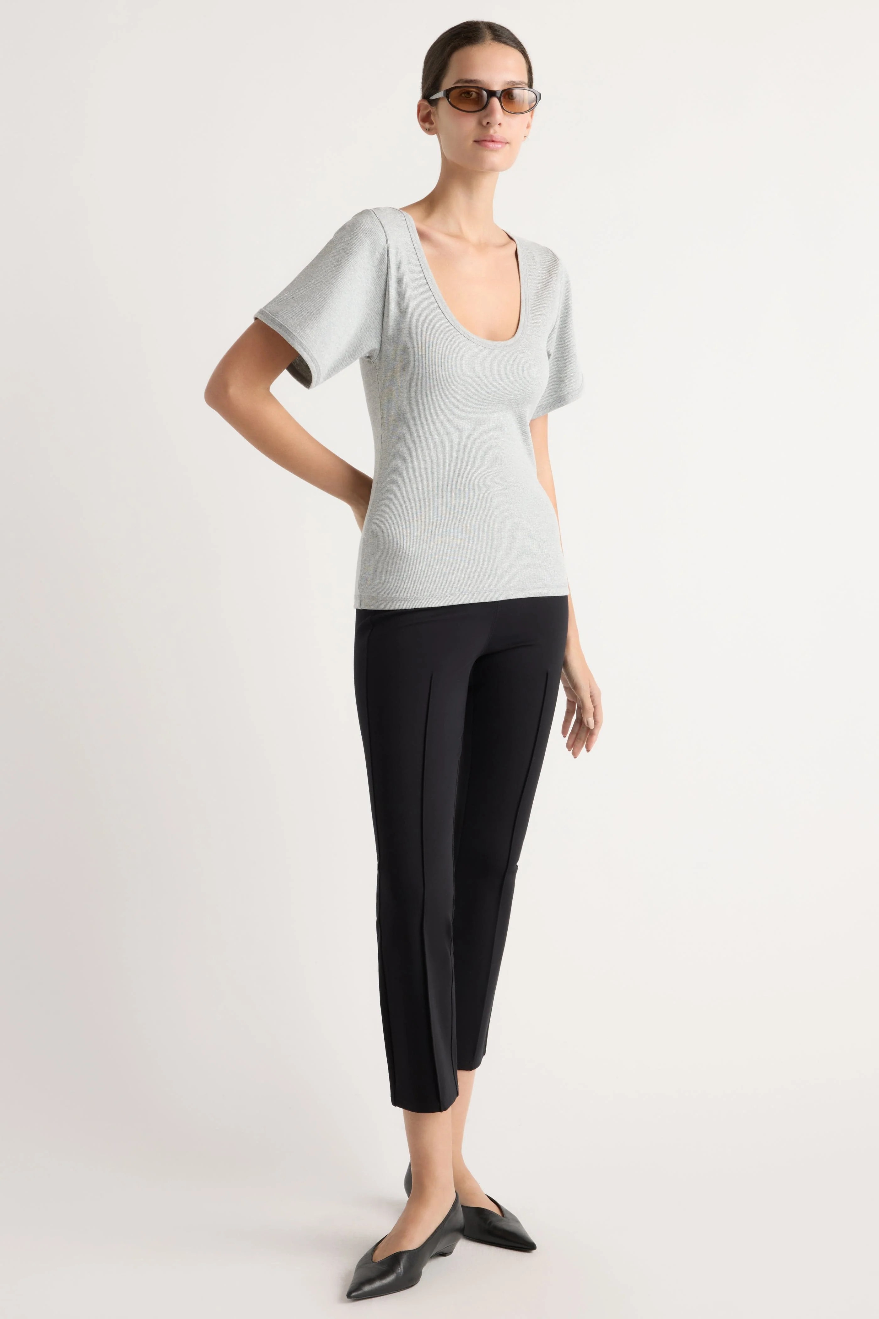 Renee Sculpted Scoop-Neck Tee - Image 5
