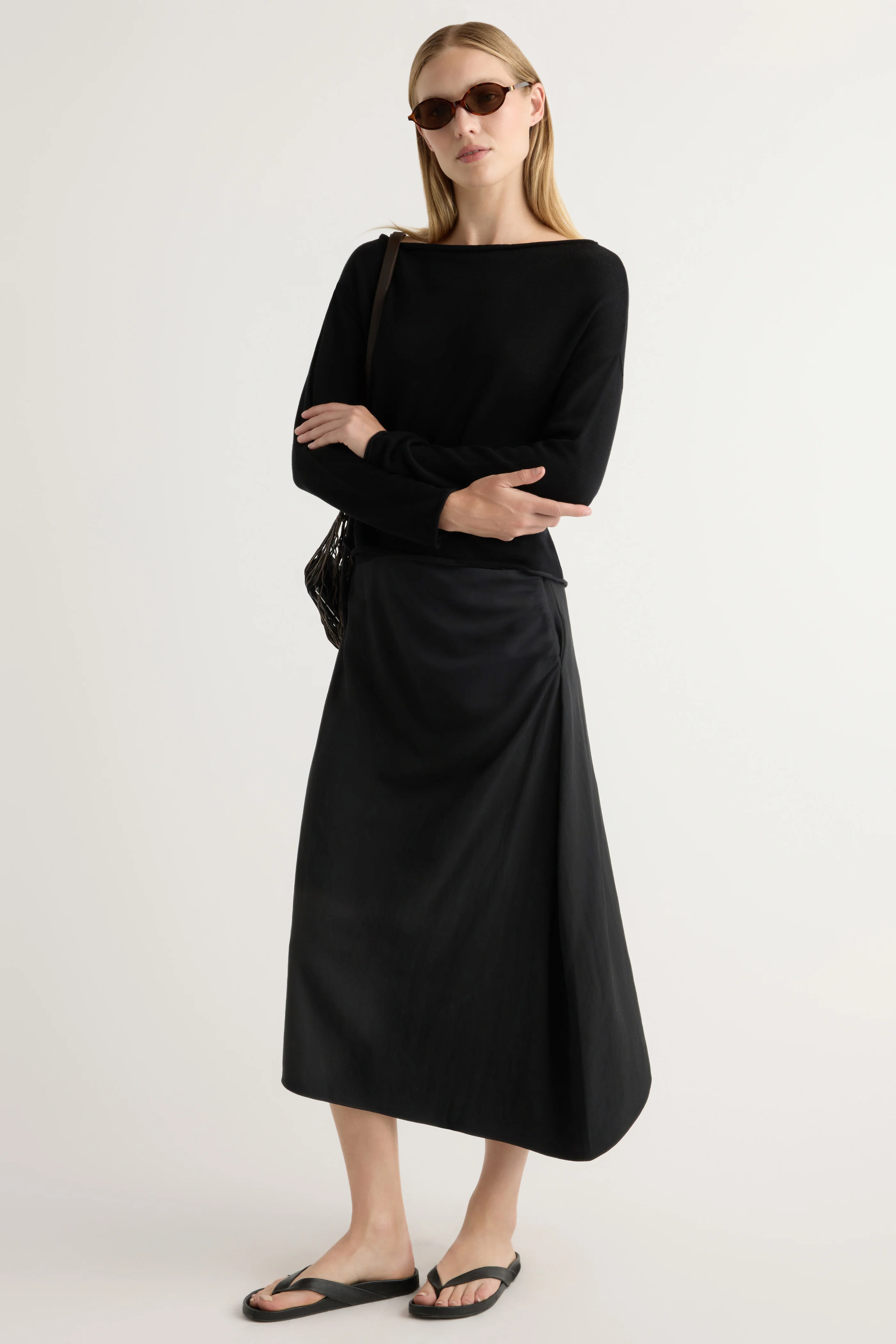 Rita Asymmetric-Hem Shirred Skirt - Image 6