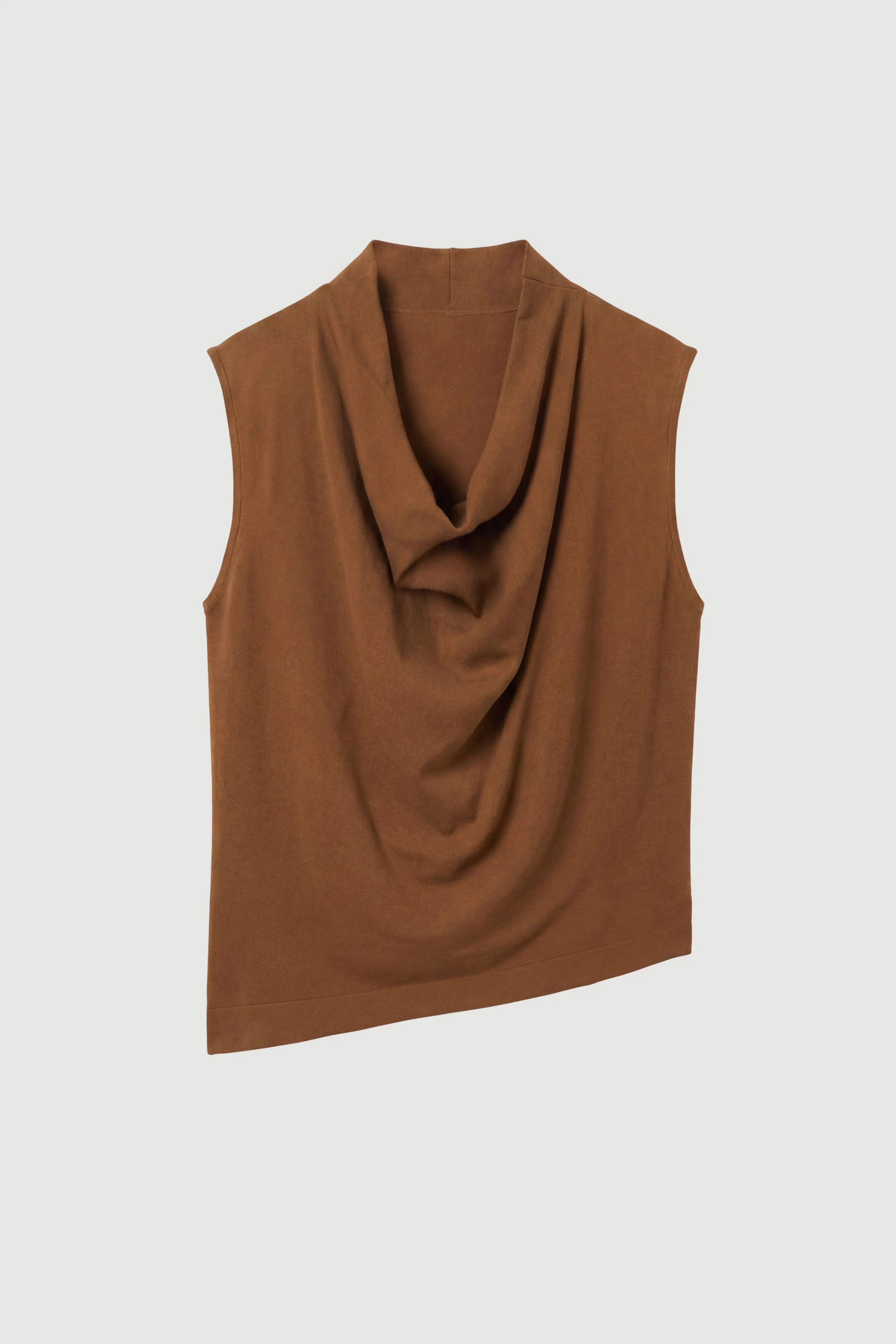 Romy Cotton-Linen Cowl-Neck Tee - Image 9