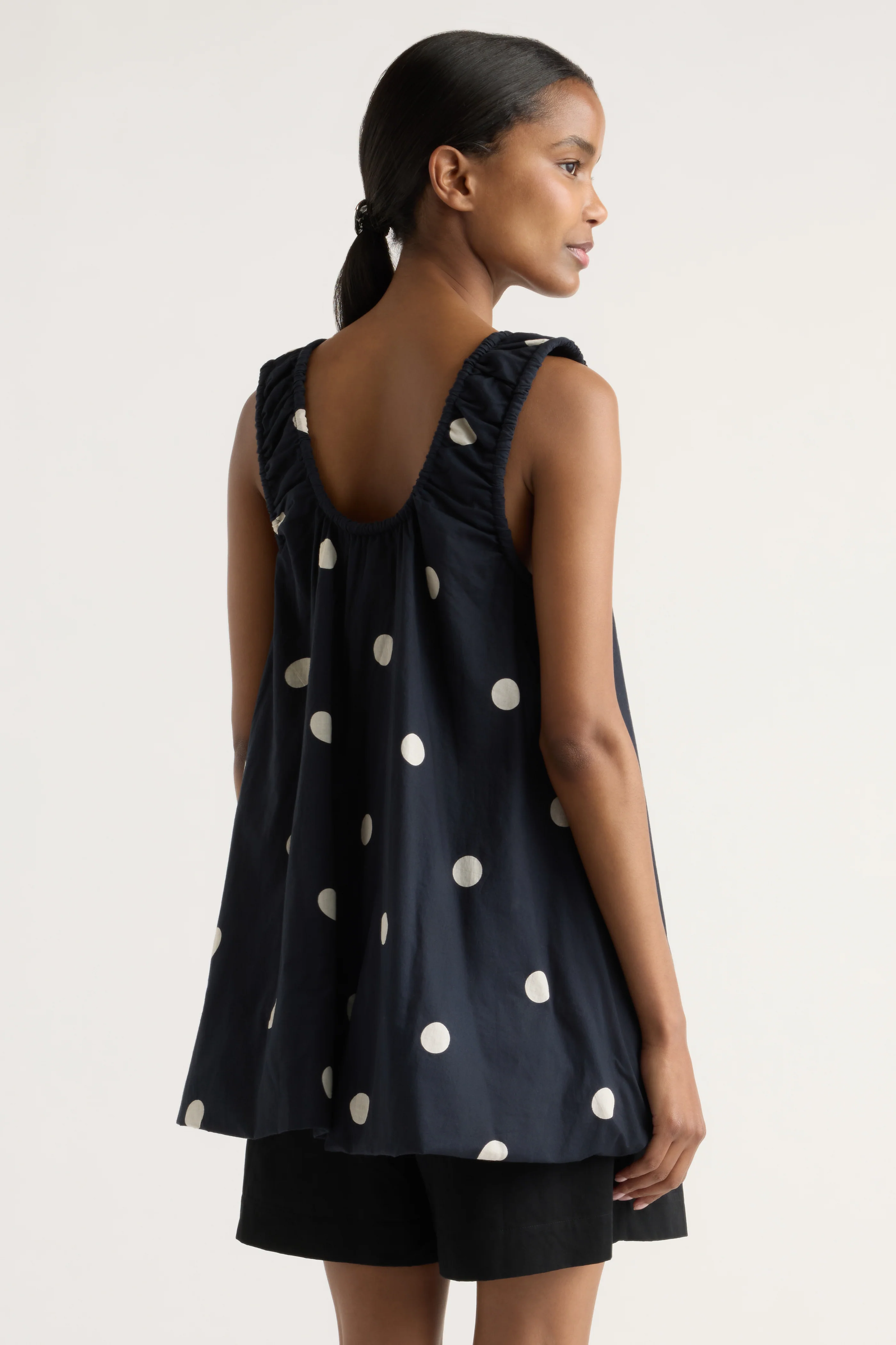 Saehee Lightweight Polka Dot Tunic Top - Image 6