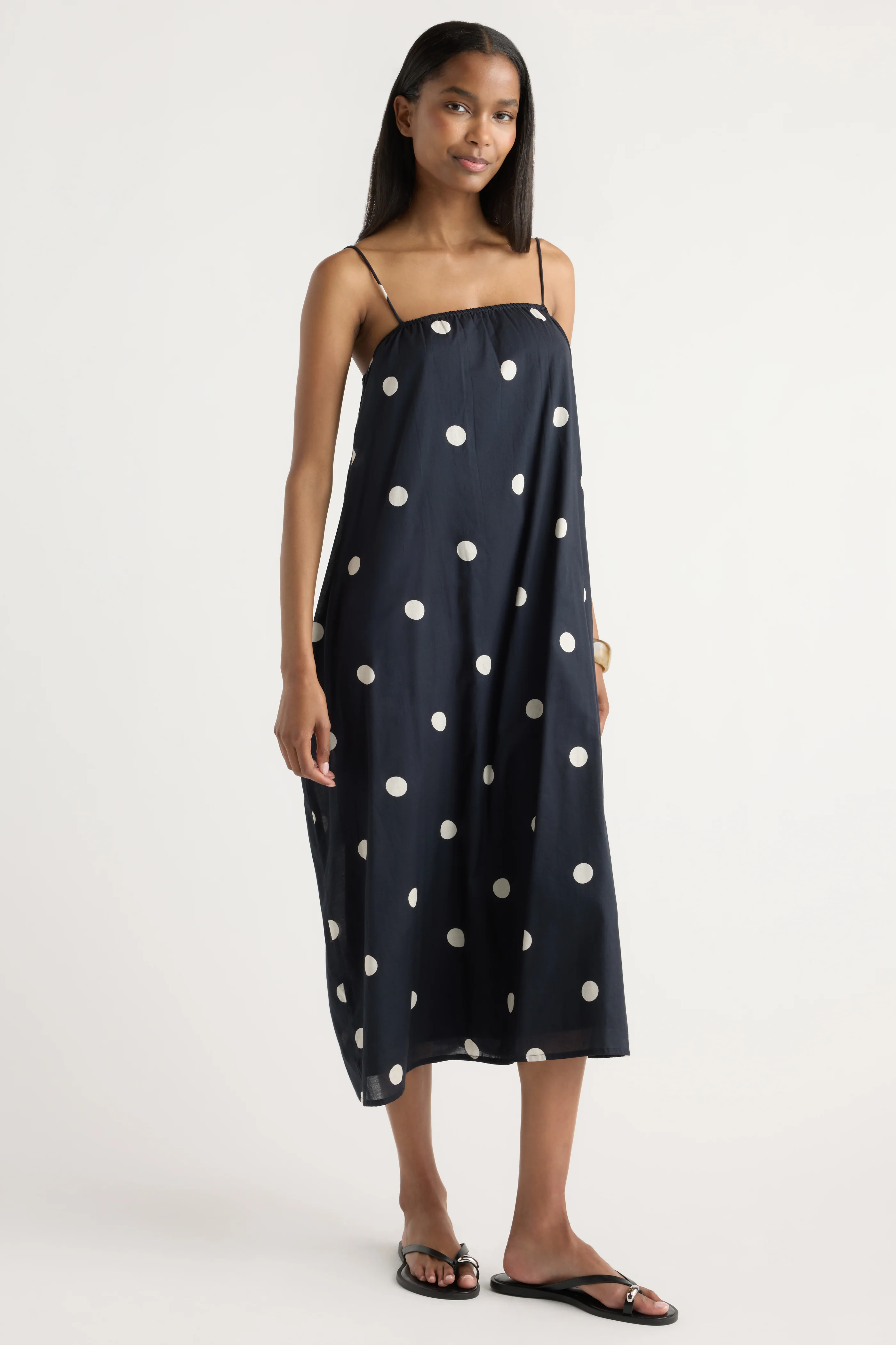 Selene Lightweight Polka Dot Maxi Dress - Image 2