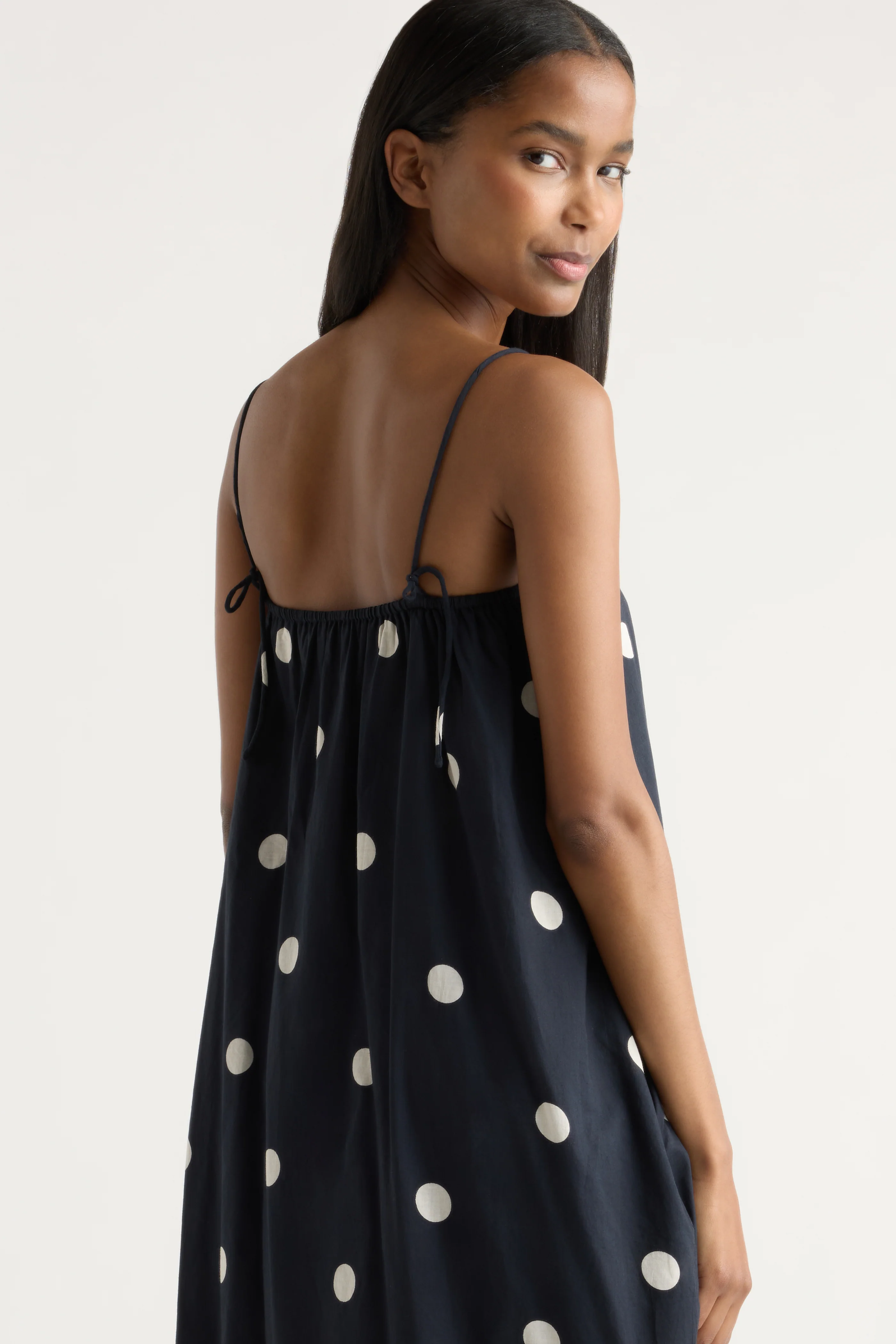 Selene Lightweight Polka Dot Maxi Dress - Image 3