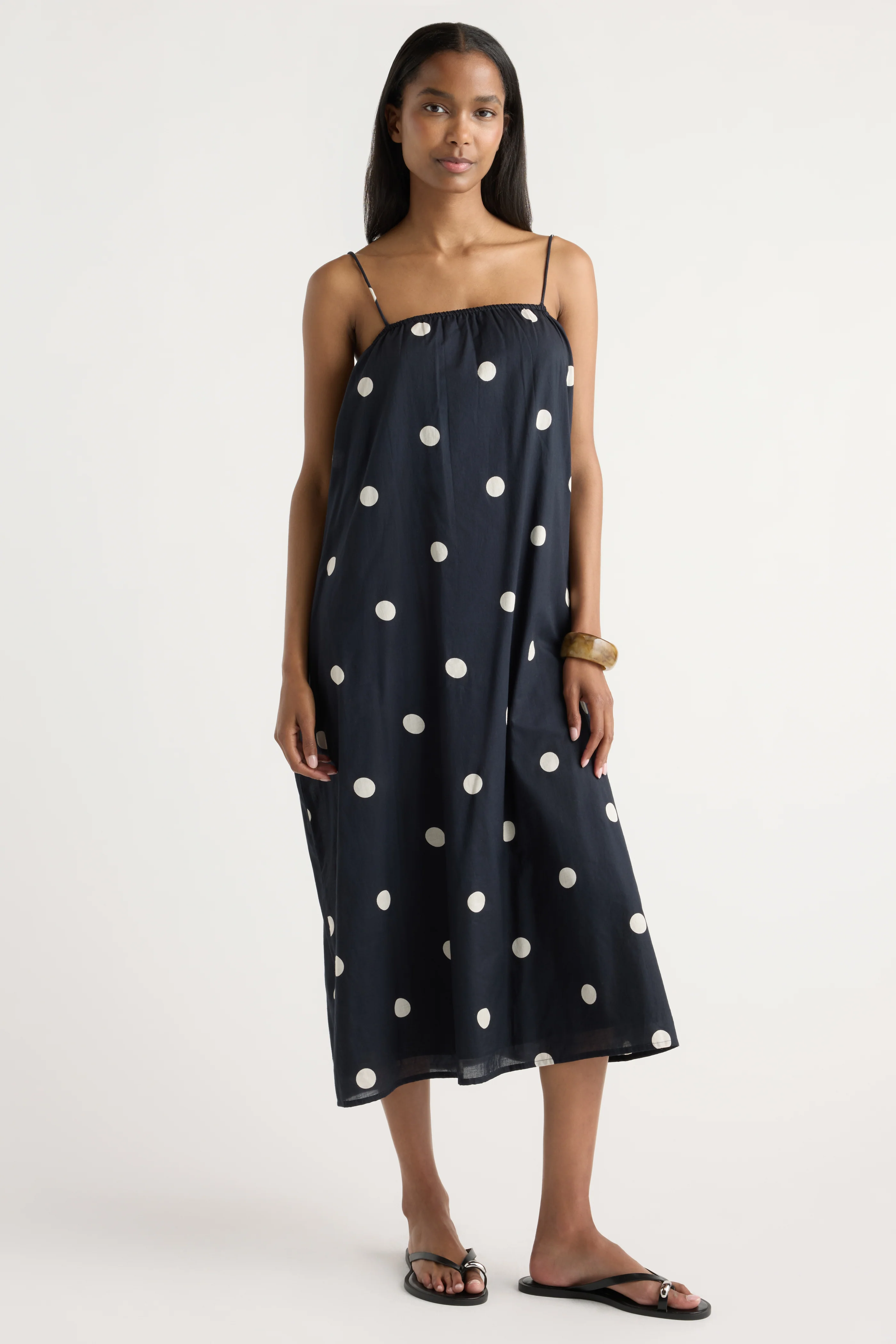 Selene Lightweight Polka Dot Maxi Dress - Image 4