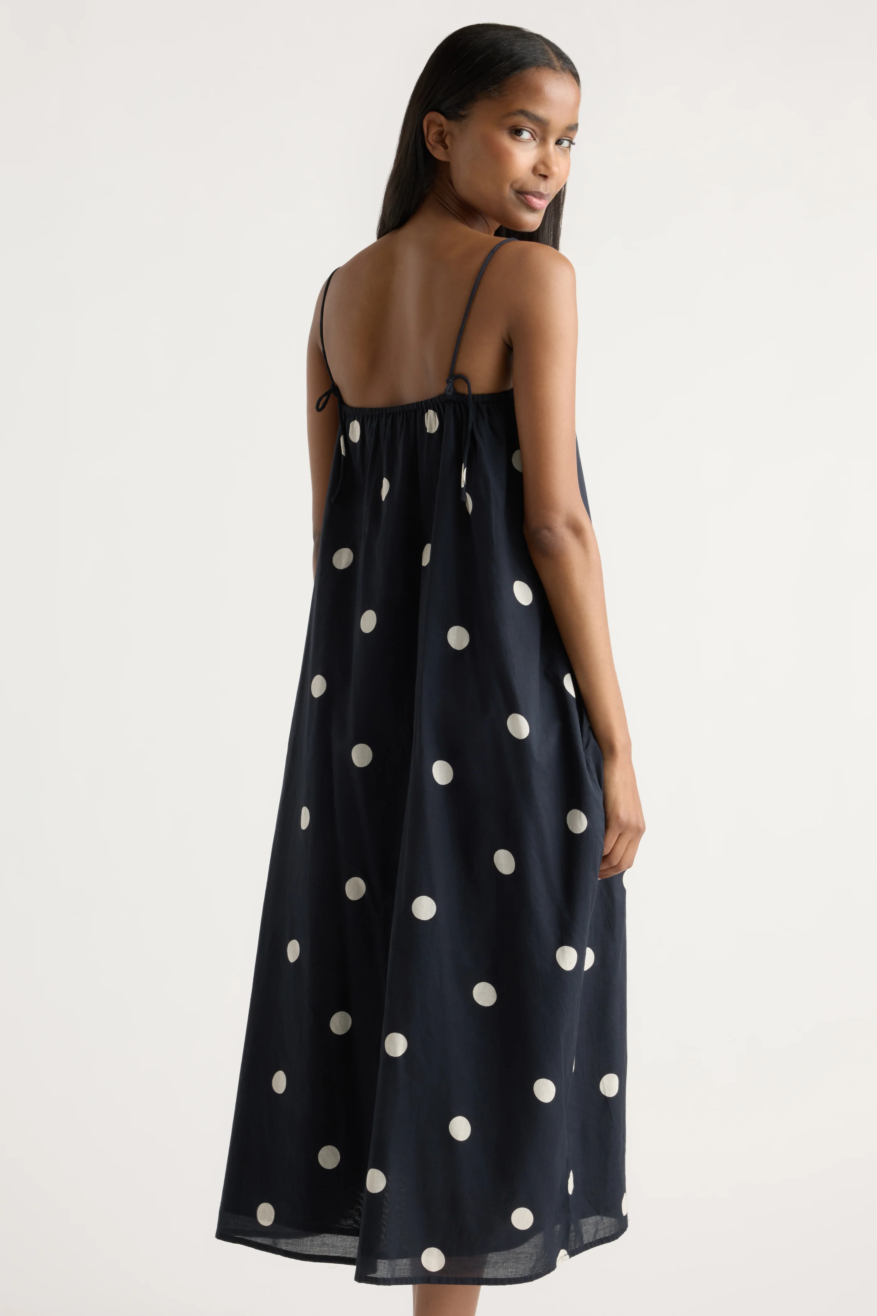Selene Lightweight Polka Dot Maxi Dress - Image 6