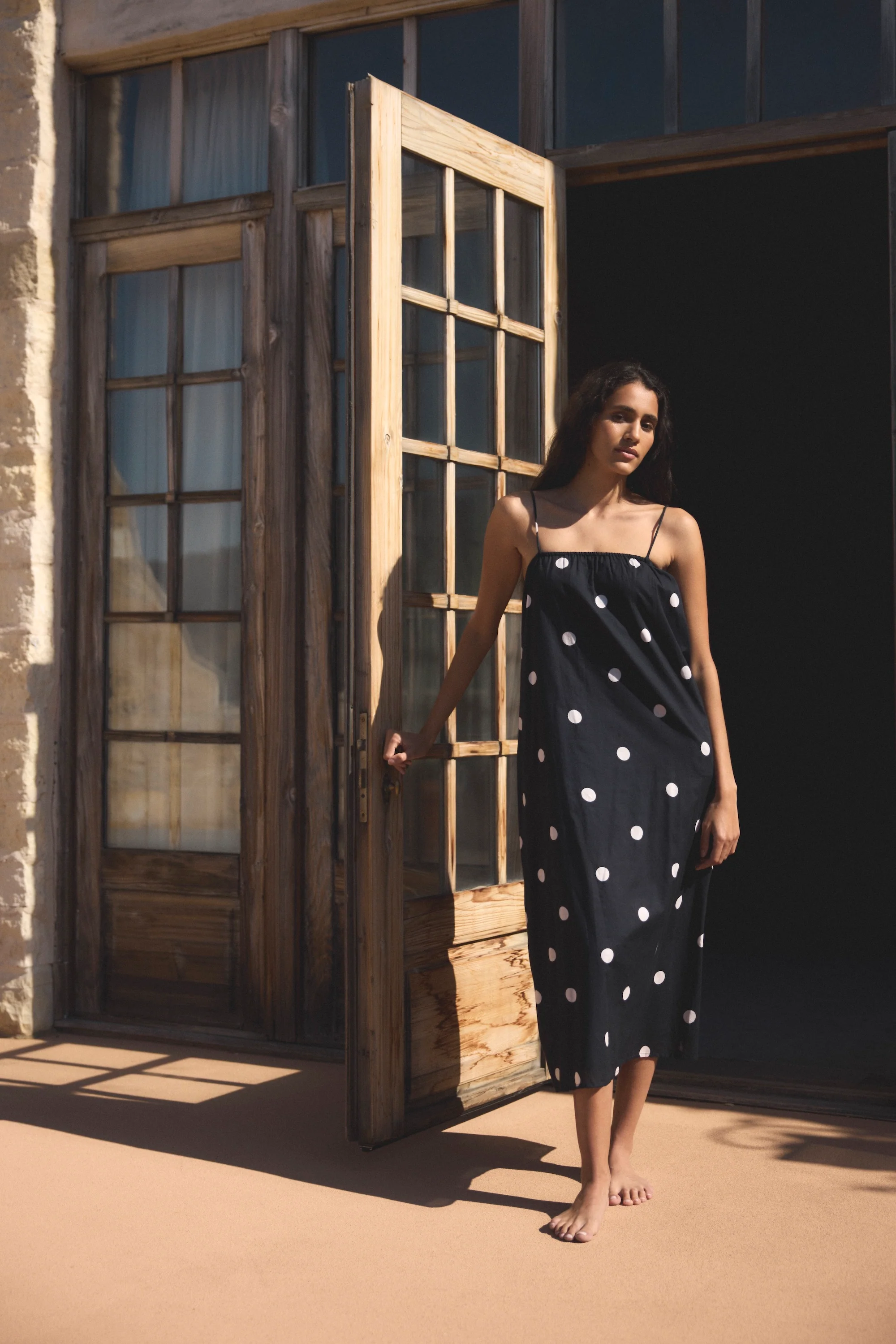 Selene Lightweight Polka Dot Maxi Dress - Image 7
