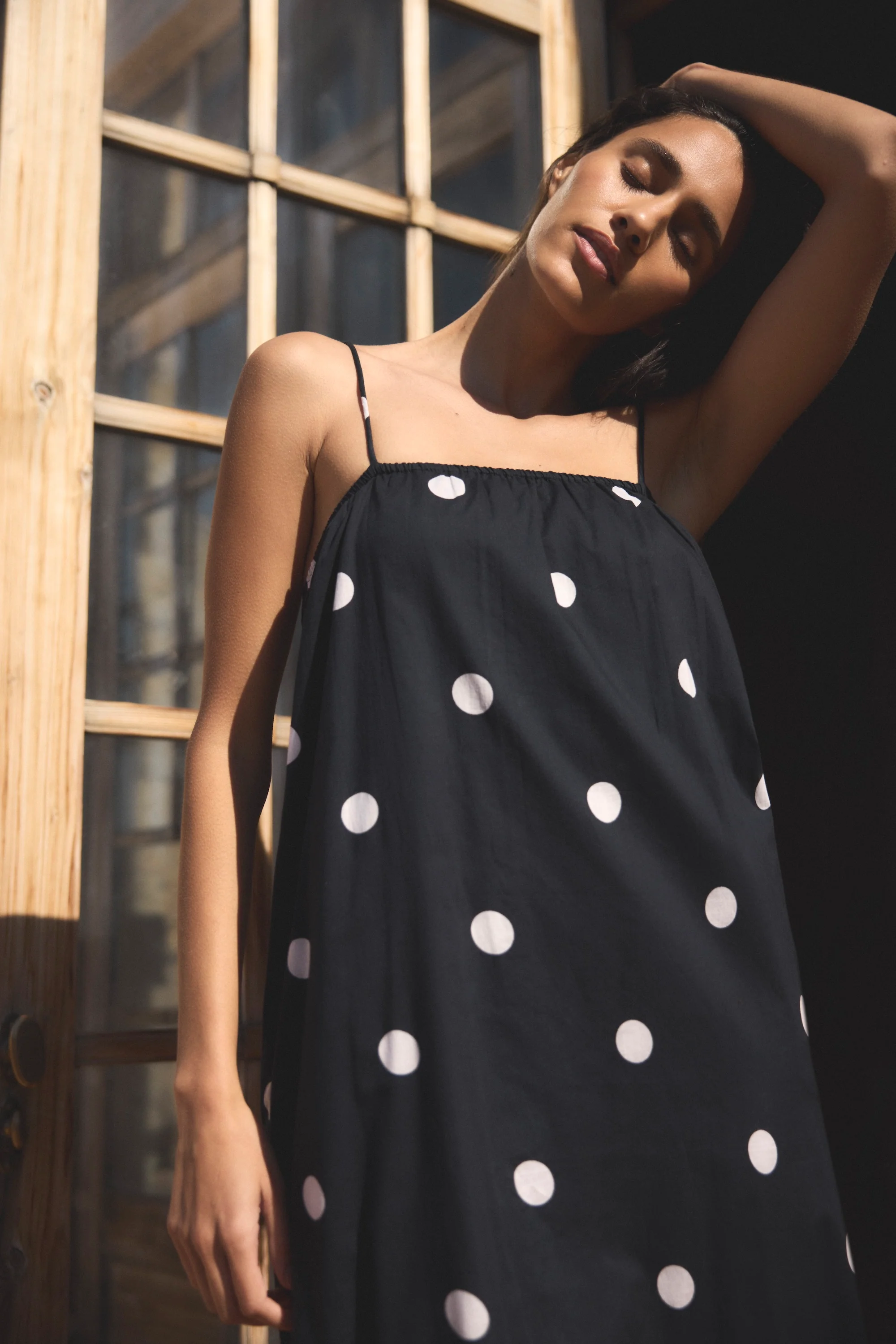 Selene Lightweight Polka Dot Maxi Dress - Image 8