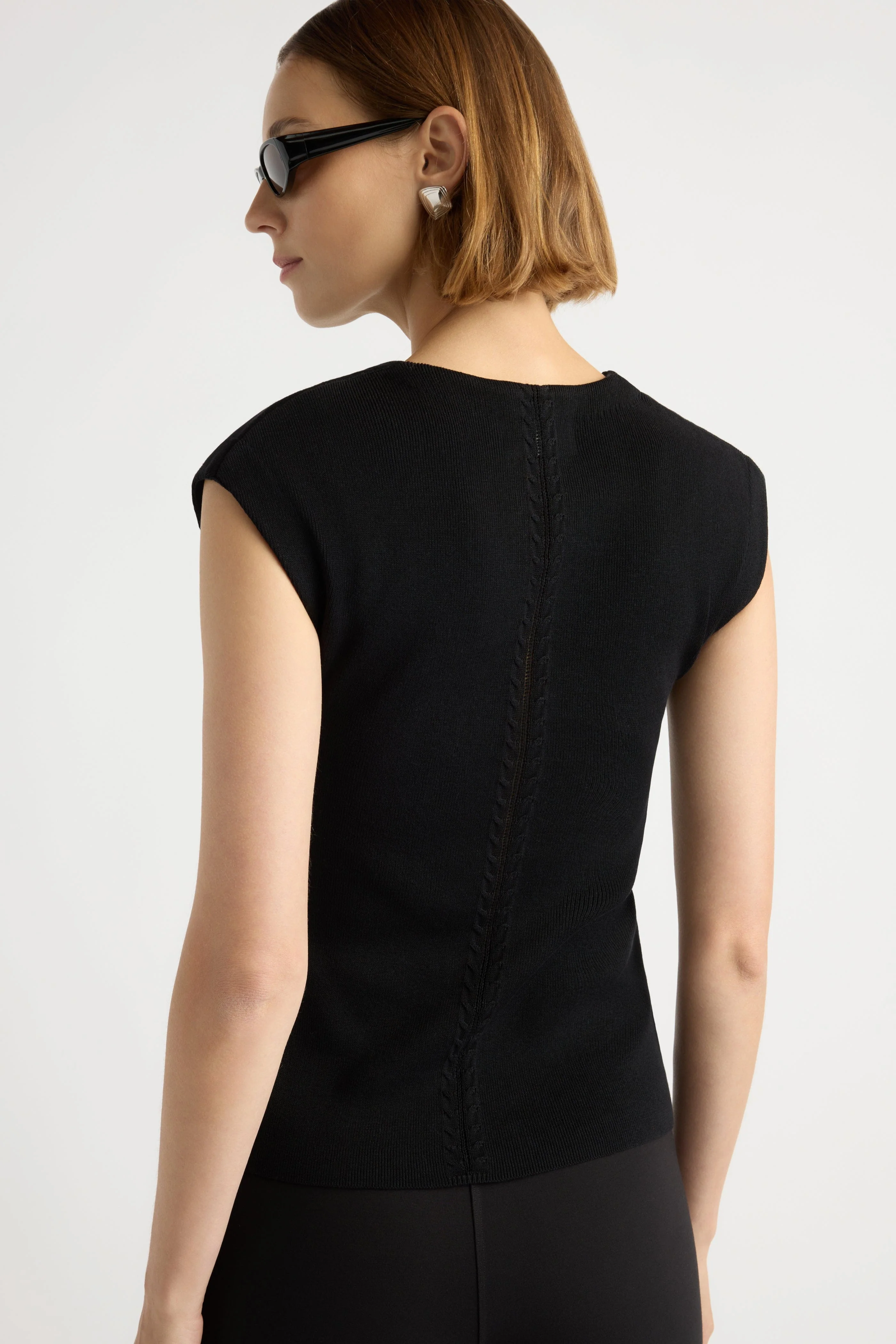 Solara Cotton Button Sweater Top - Image 6