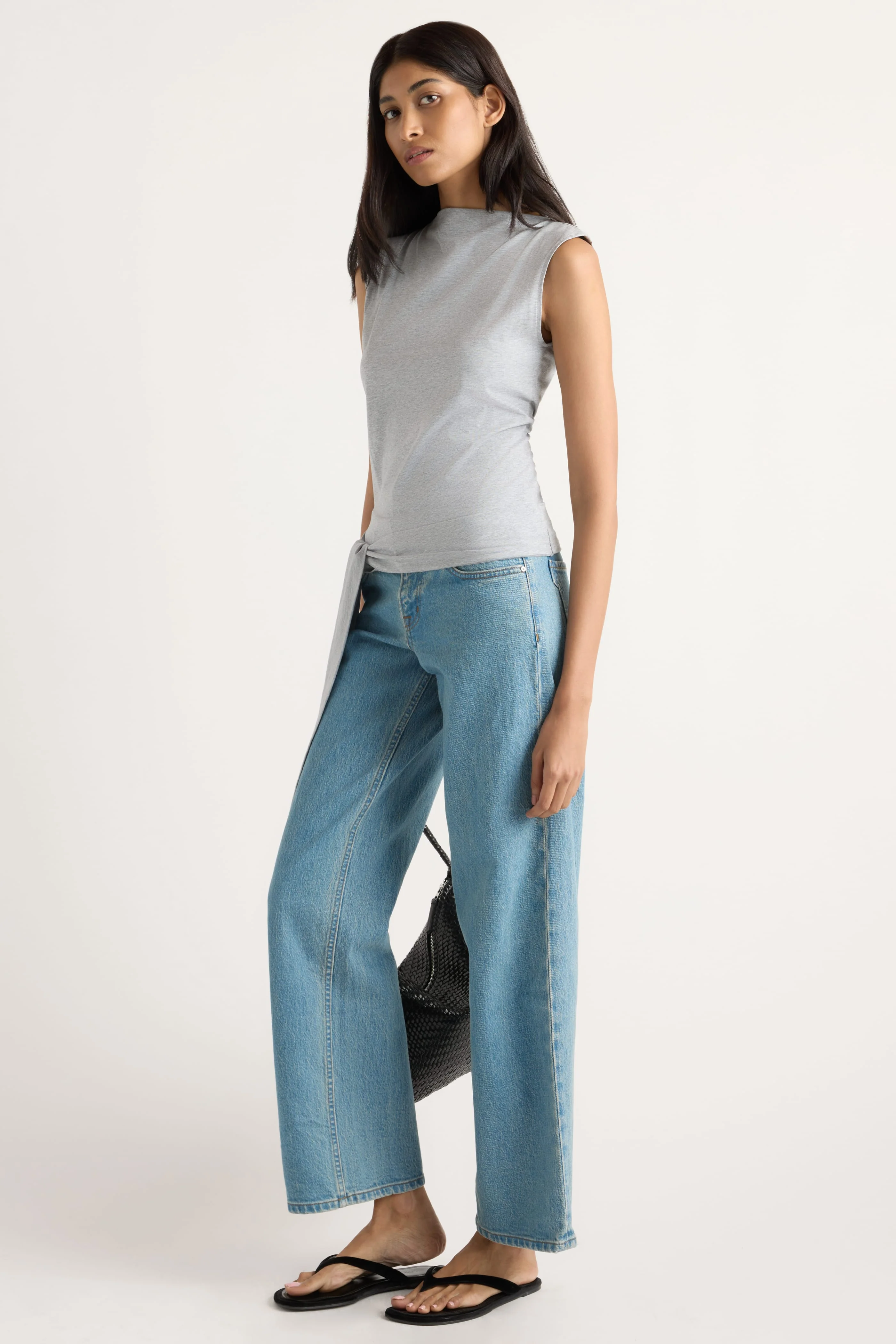 Sylvia Tie-Hem Slit-Neck Tank - Image 5