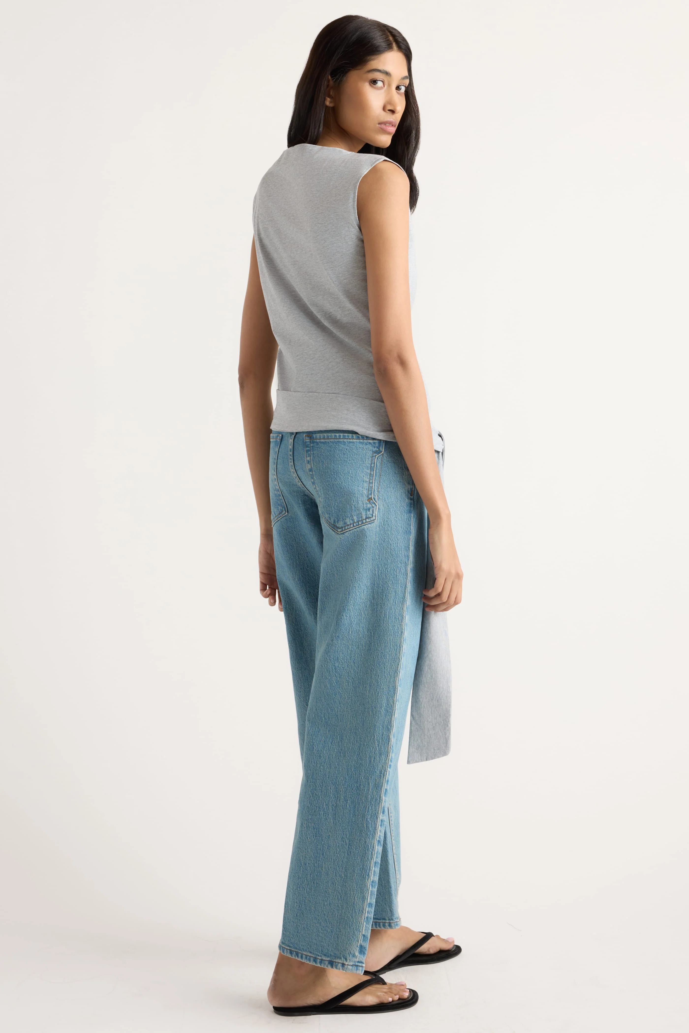 Sylvia Tie-Hem Slit-Neck Tank - Image 8