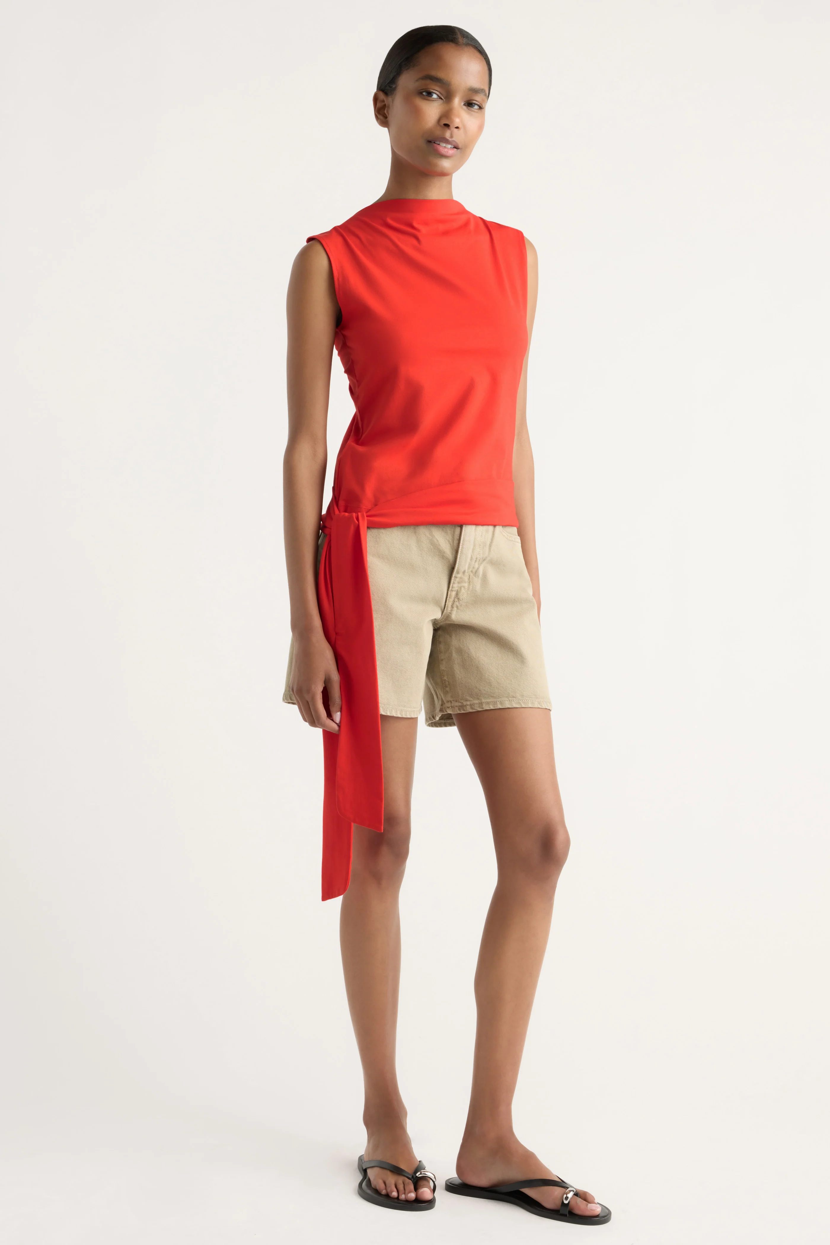 Sylvia Tie-Hem Slit-Neck Tank - Image 2