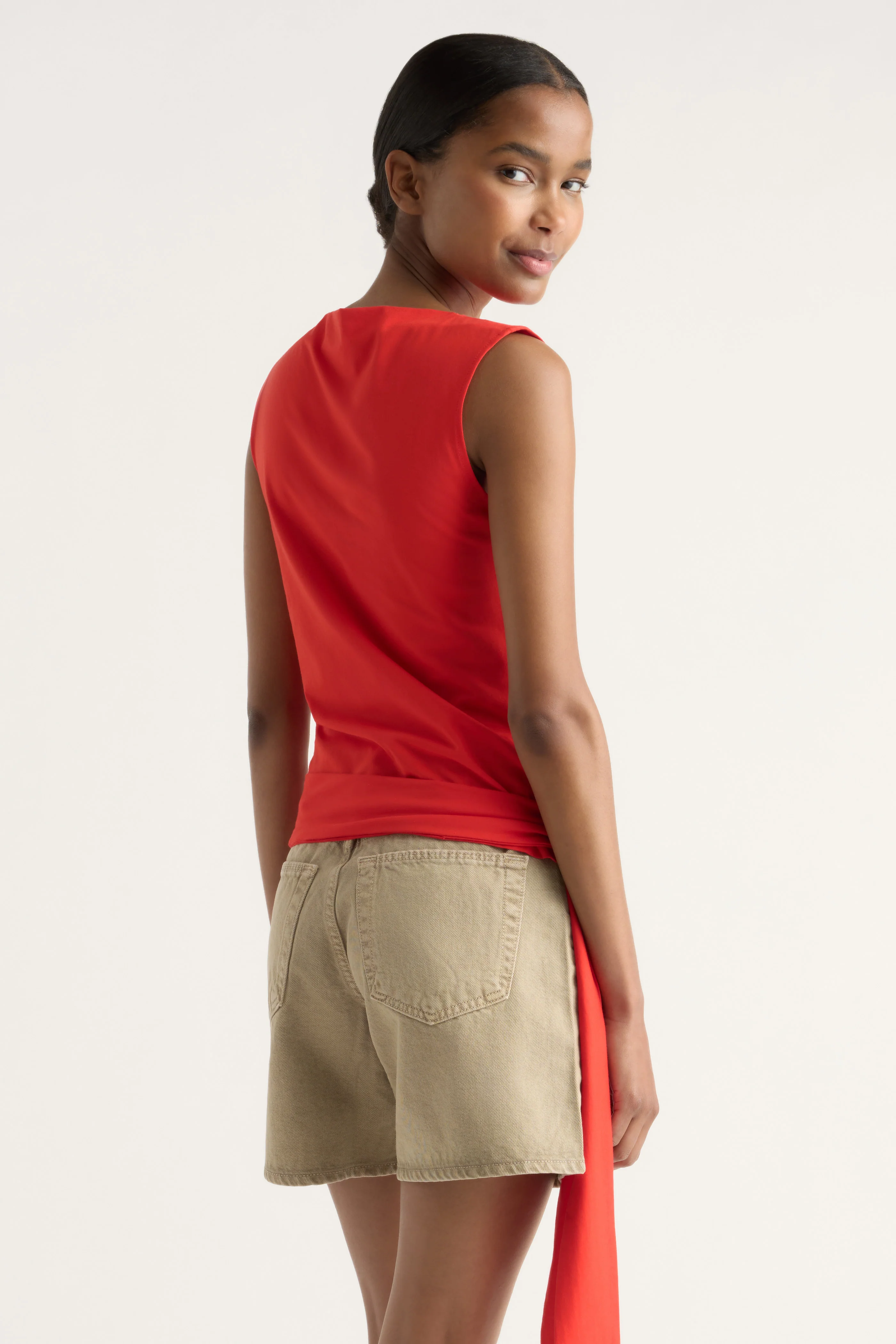 Sylvia Tie-Hem Slit-Neck Tank - Image 5