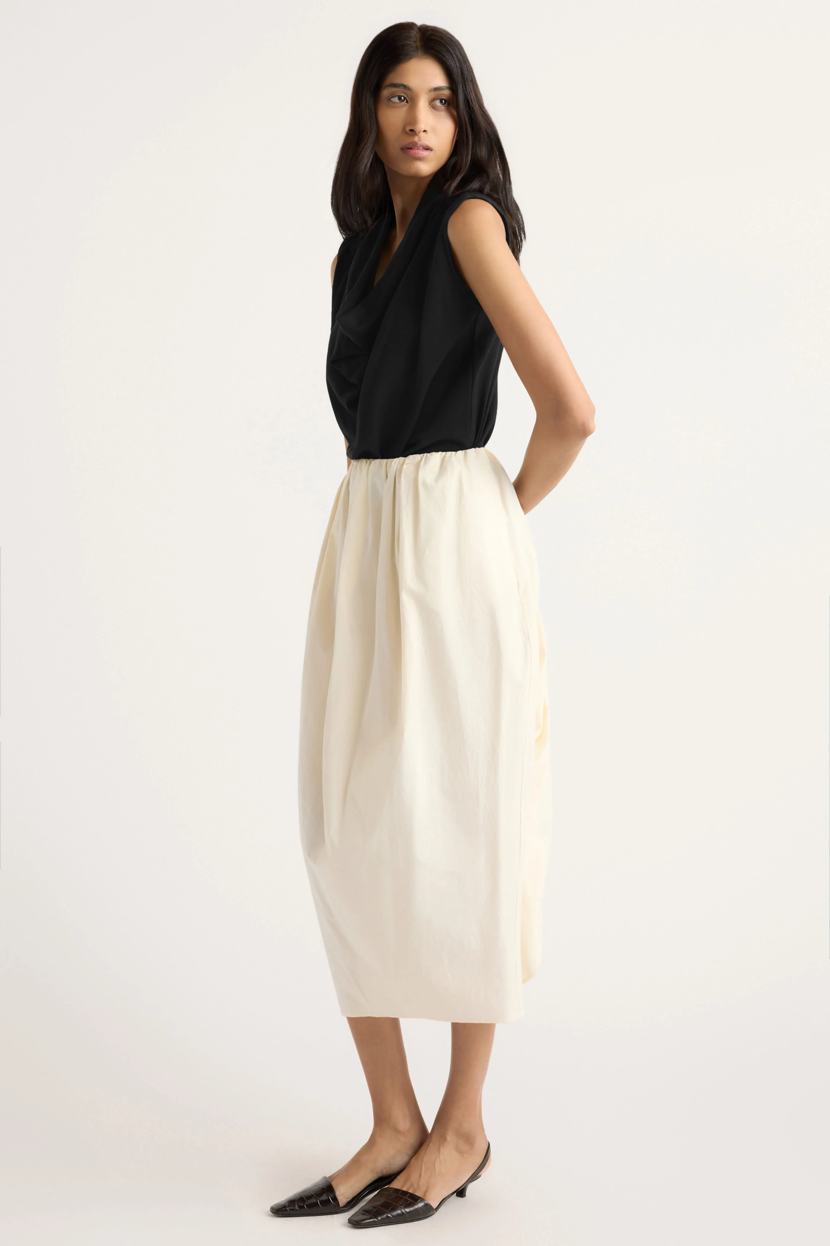 Tabitha Tulip-Wrap Hem Skirt - Image 4