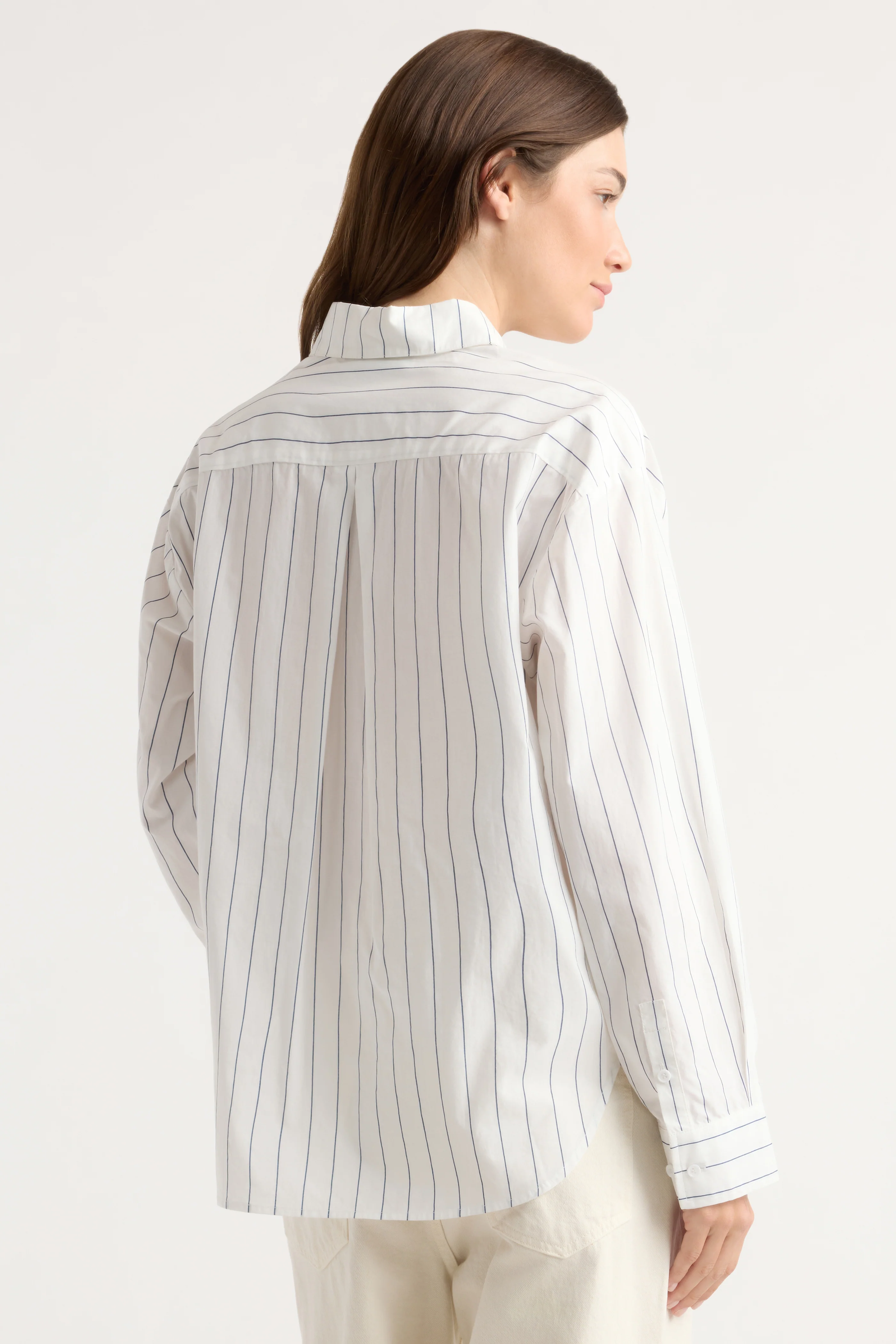 Tarinah Front-Split Striped Shirt - Image 6