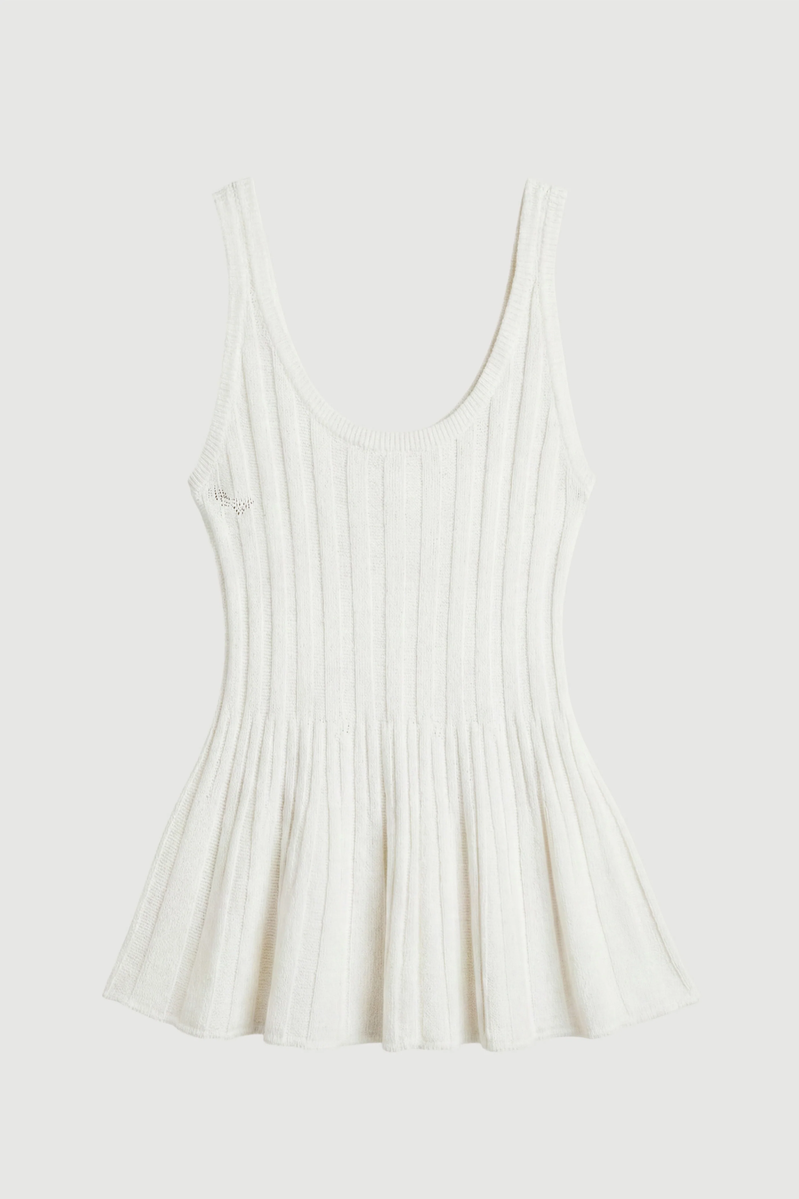 Valentina Ribbed Peplum Knit Tank - Image 8