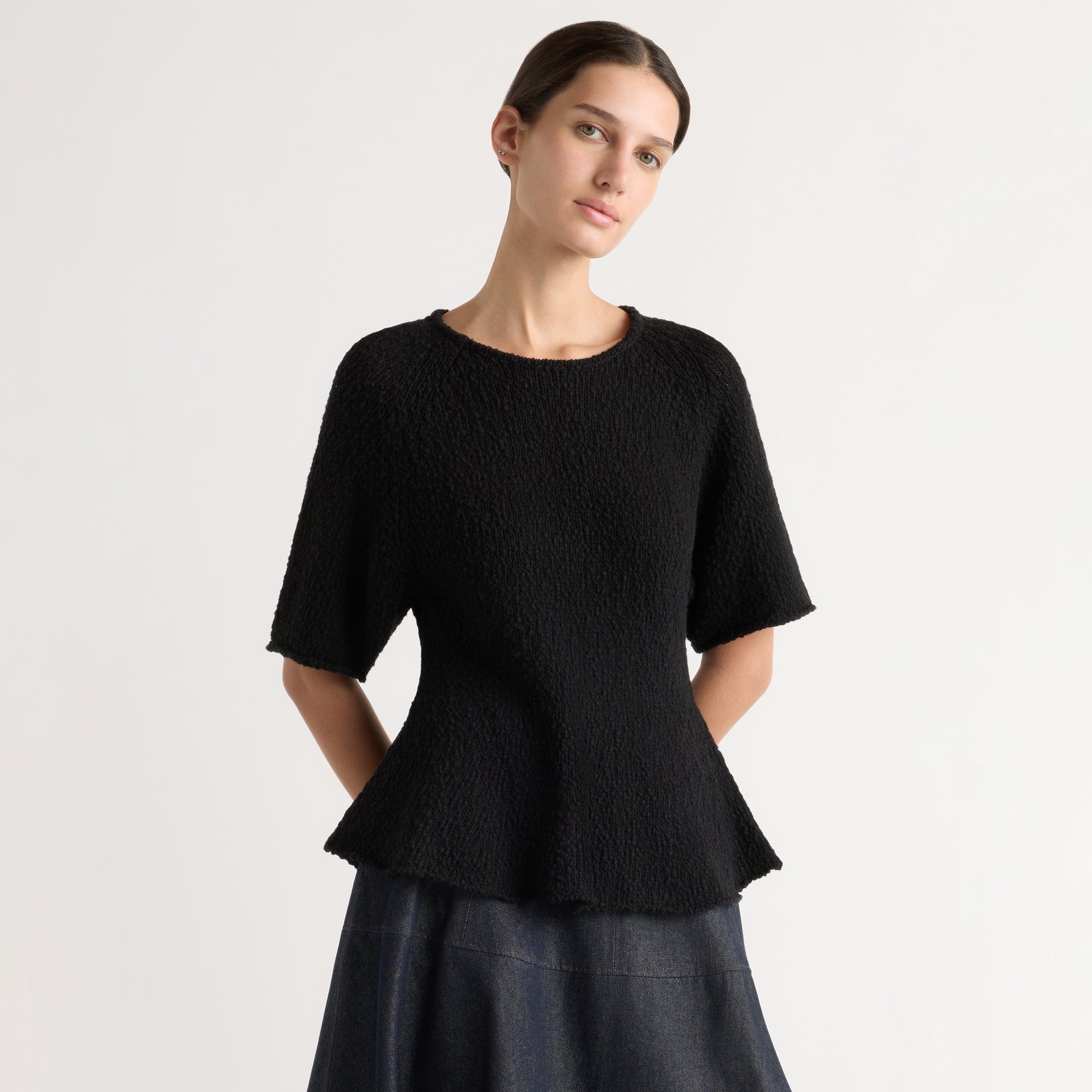 Valetta Organic Cotton Sculpted Knit Top