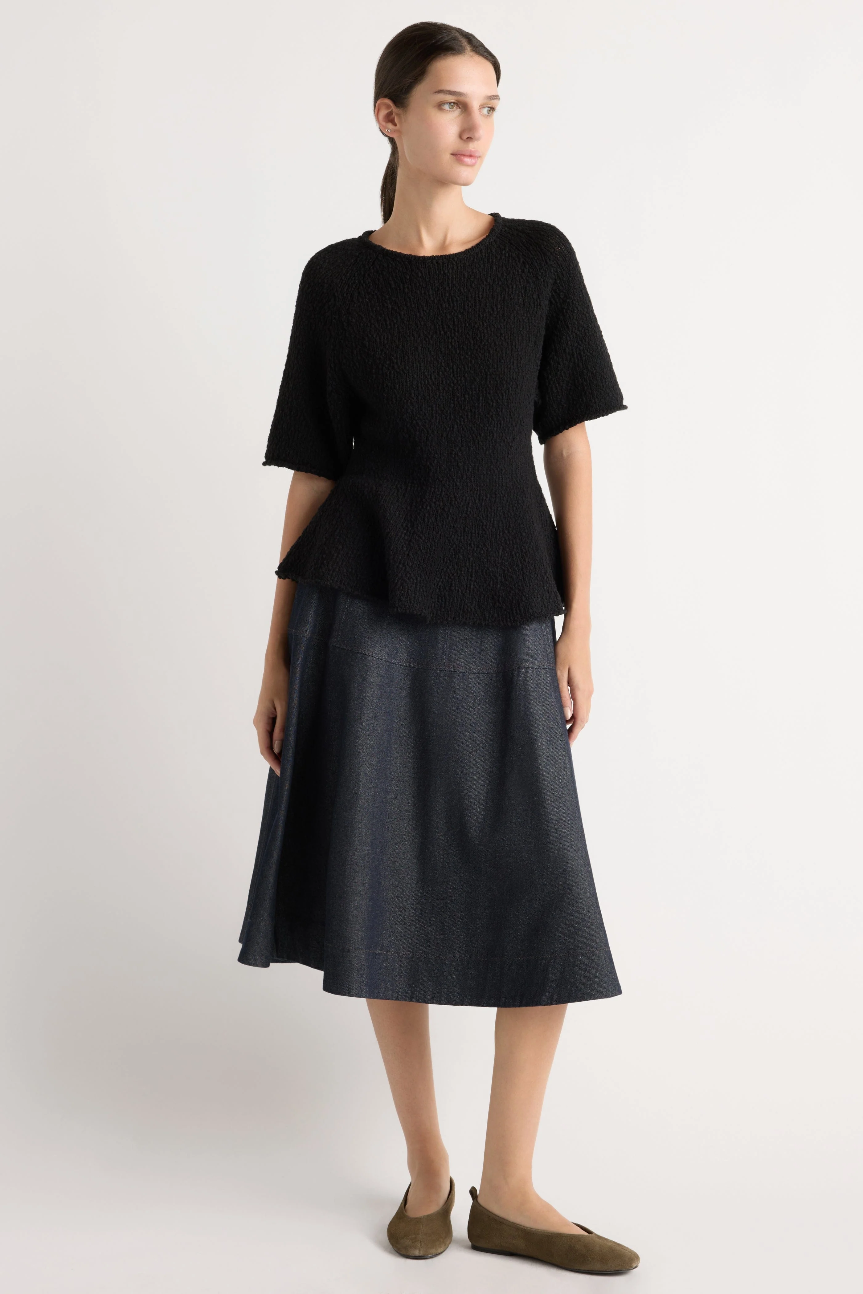Valetta Organic Cotton Sculpted Knit Top - Image 3
