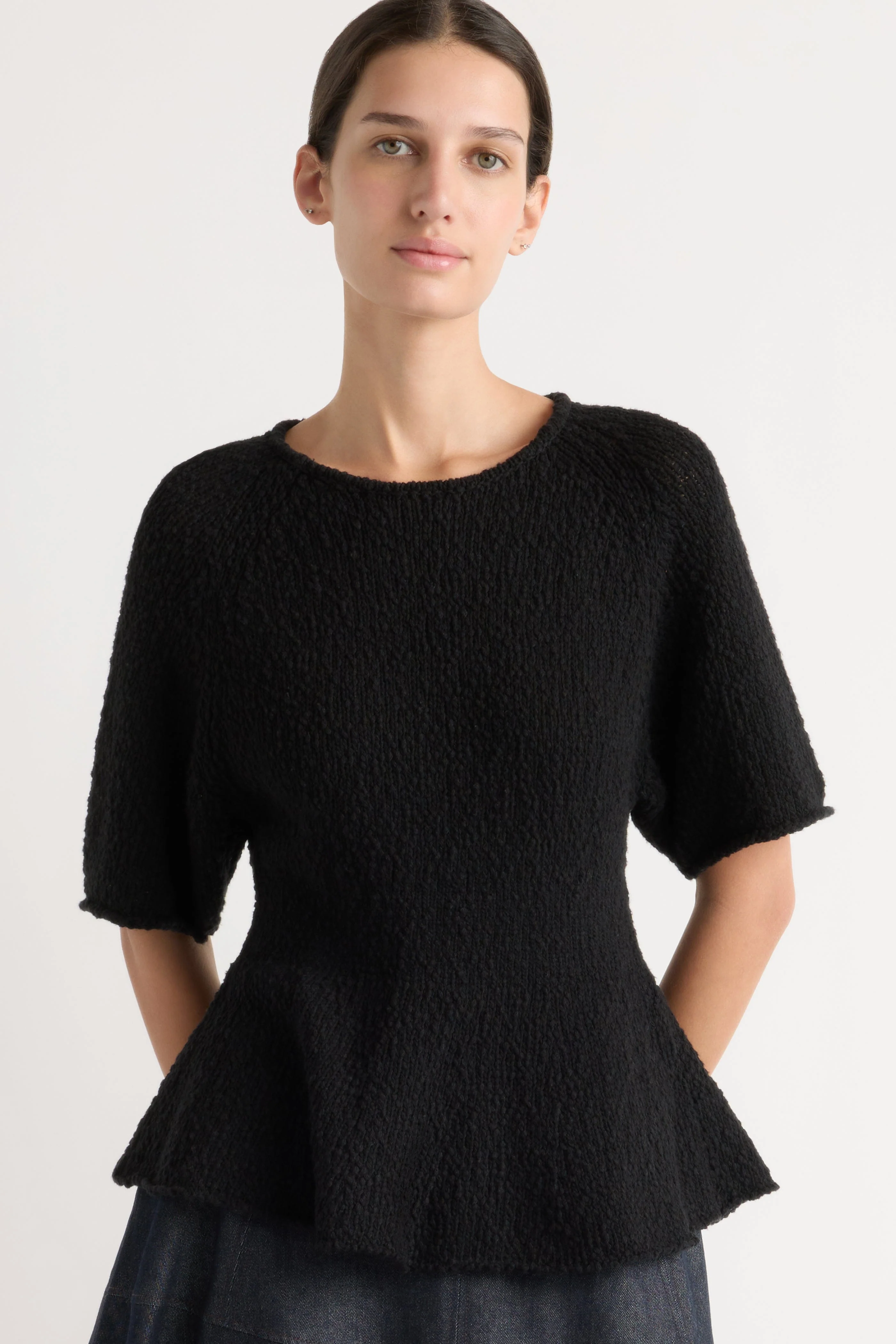 Valetta Organic Cotton Sculpted Knit Top - Image 4