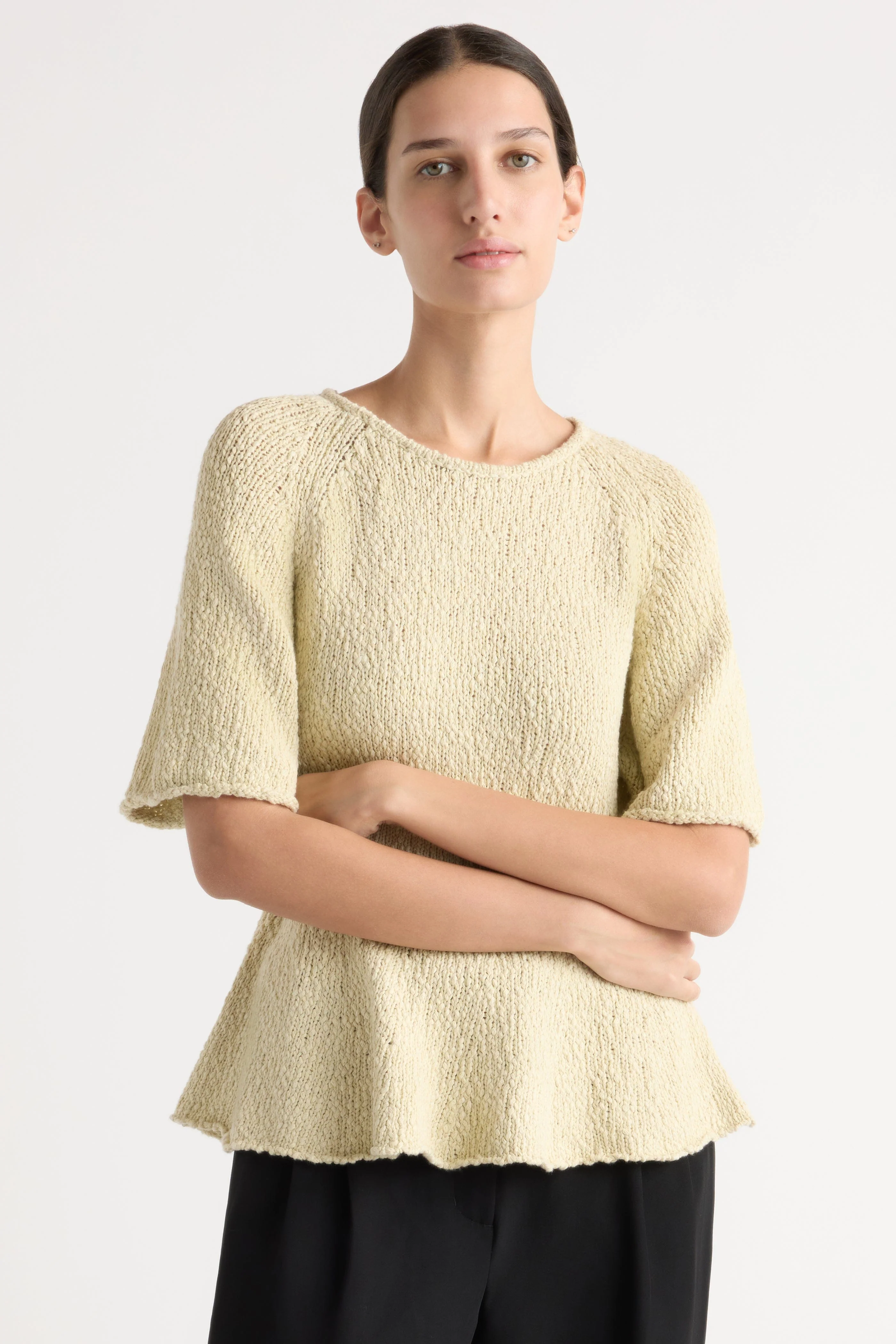 Valetta Organic Cotton Sculpted Knit Top - Image 3