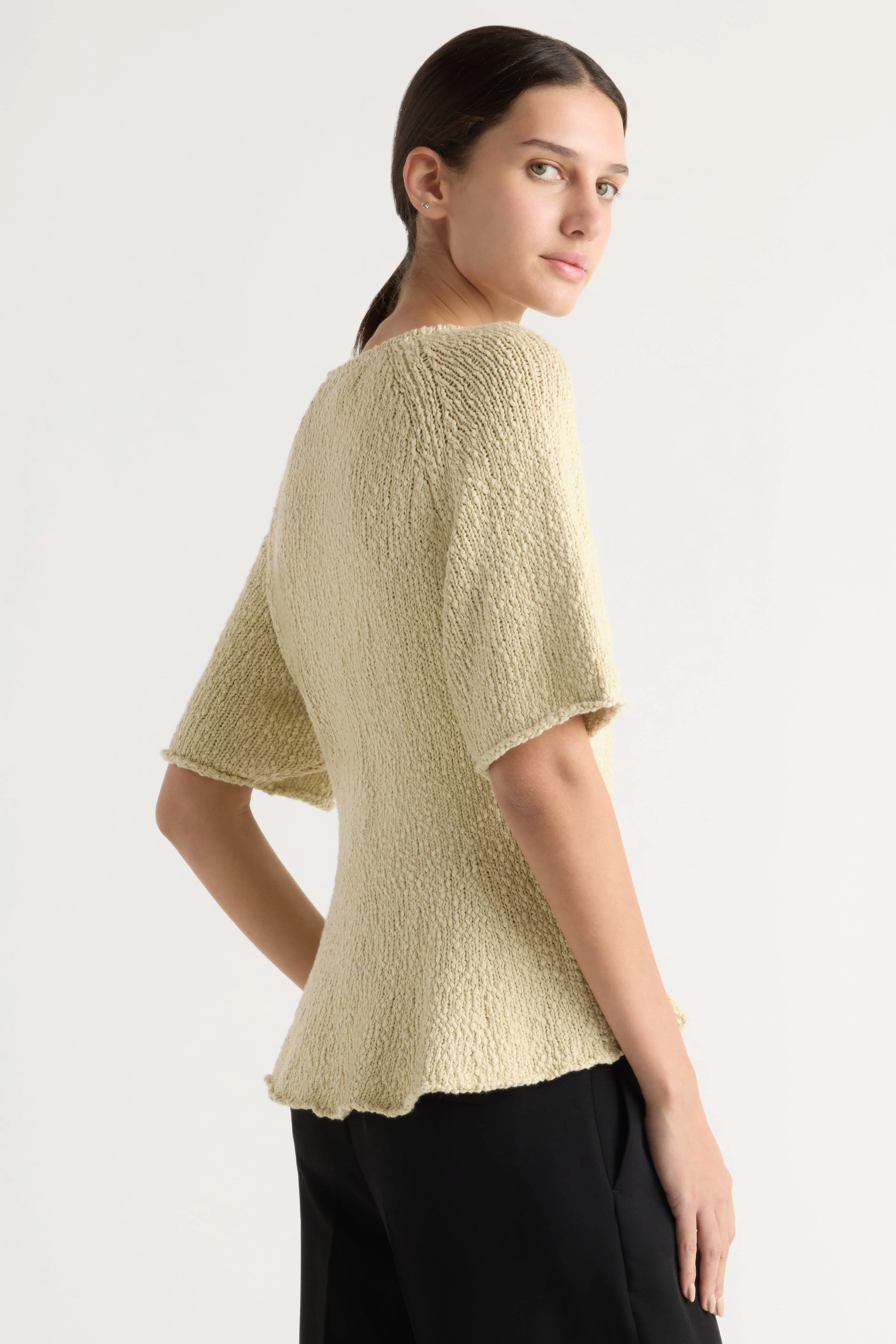 Valetta Organic Cotton Sculpted Knit Top - Image 6