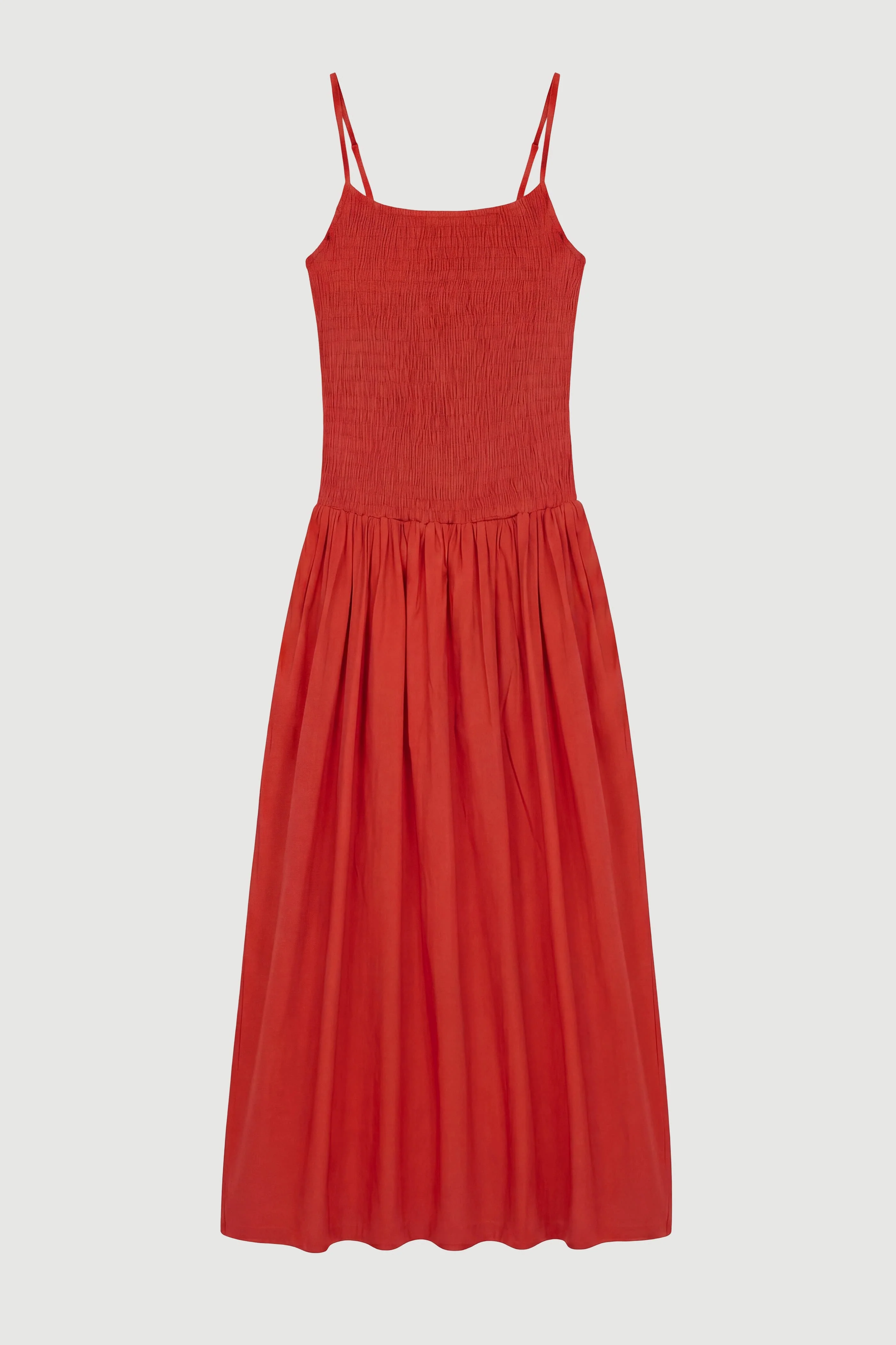Venus Smocked Organic Cotton Midi Dress - Image 8