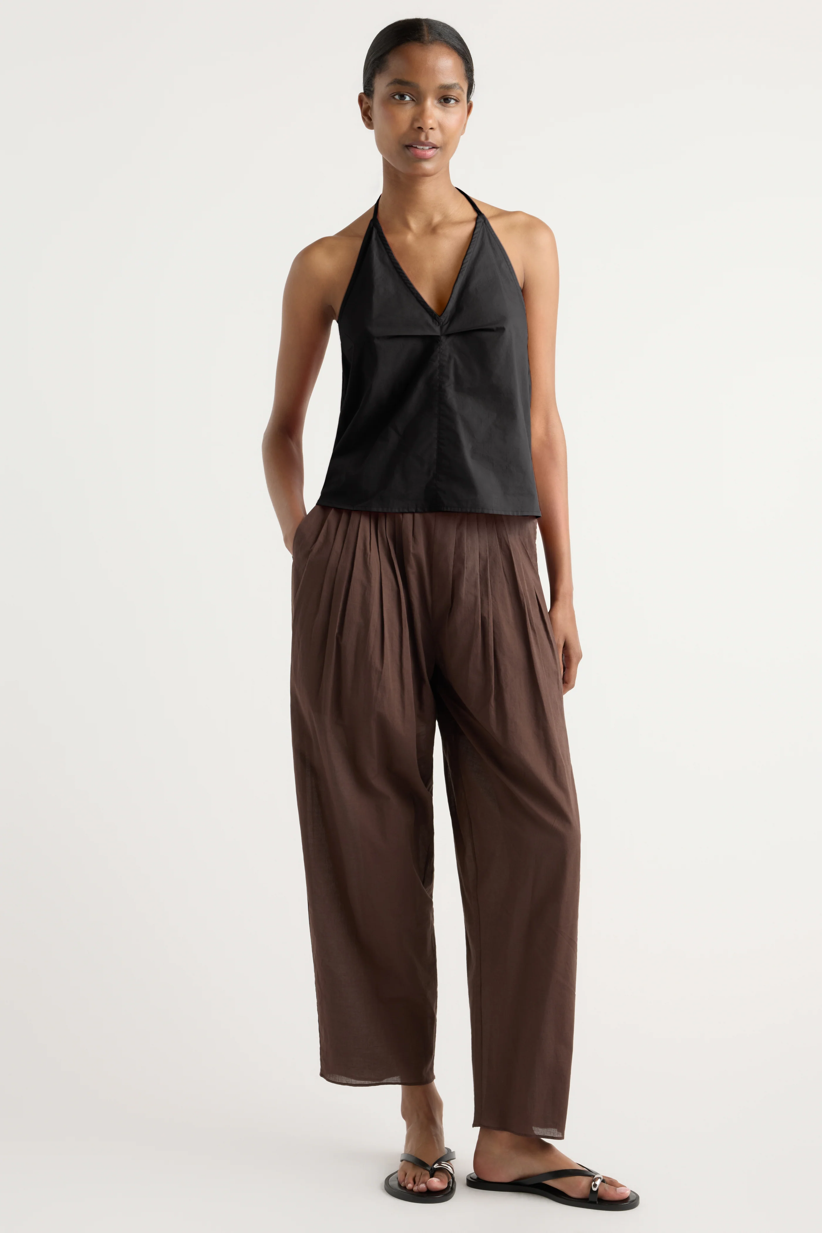 Vesna Organic Cotton V-Neck Halter Top - Image 5