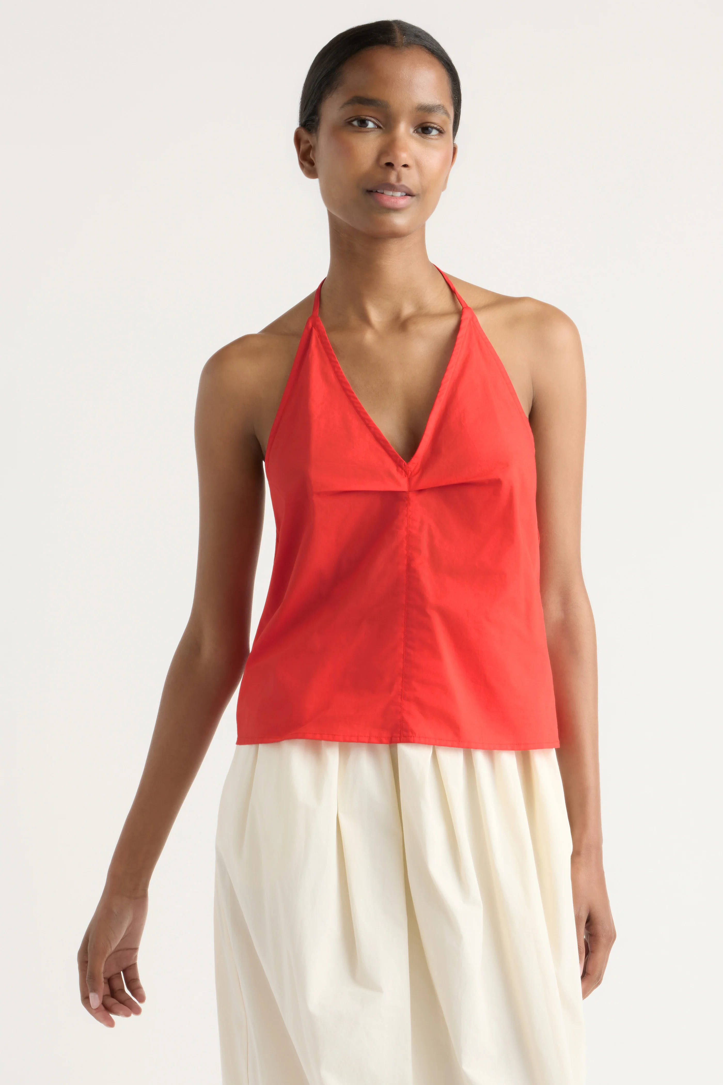 Vesna Organic Cotton V-Neck Halter Top - Image 2