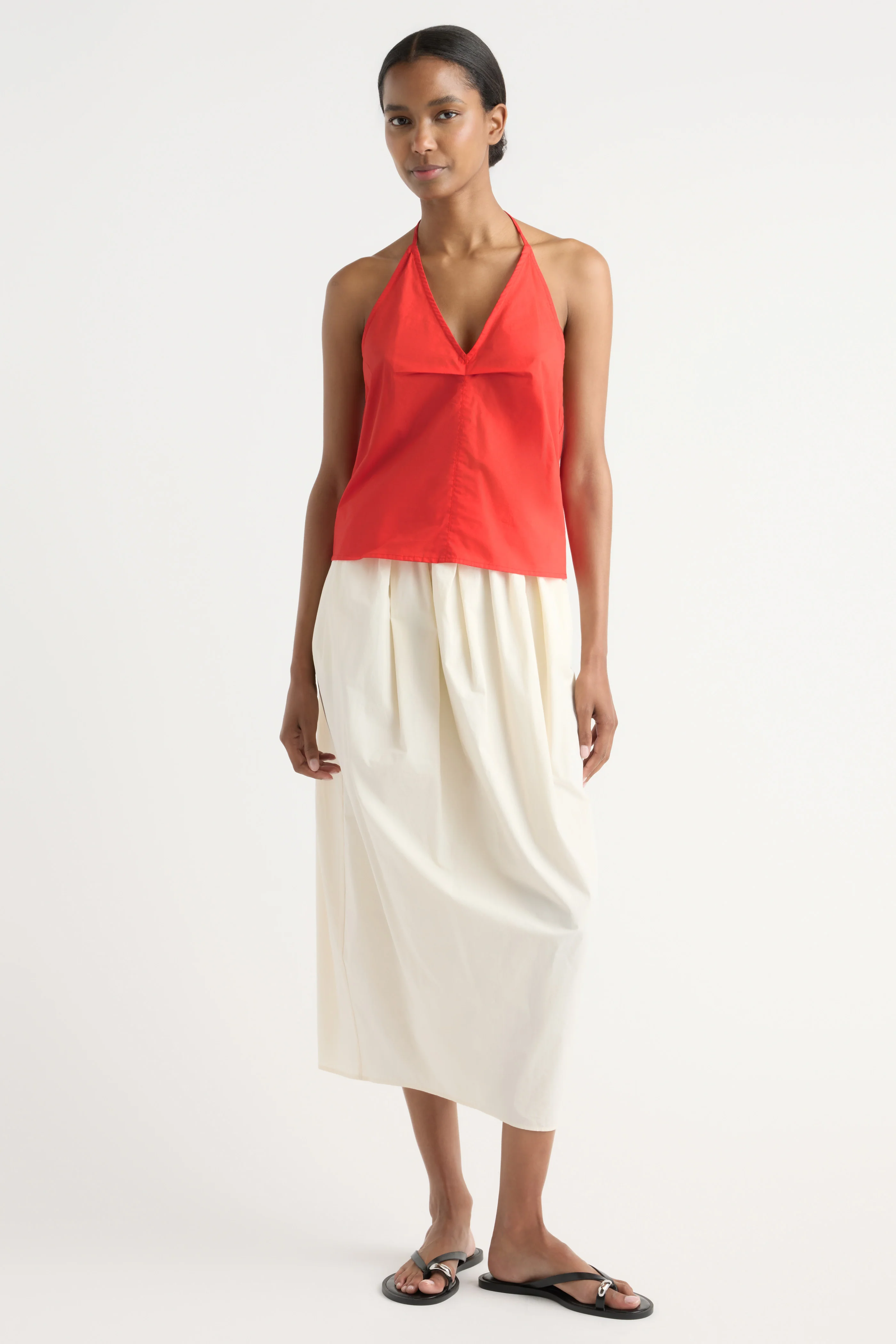 Vesna Organic Cotton V-Neck Halter Top - Image 6