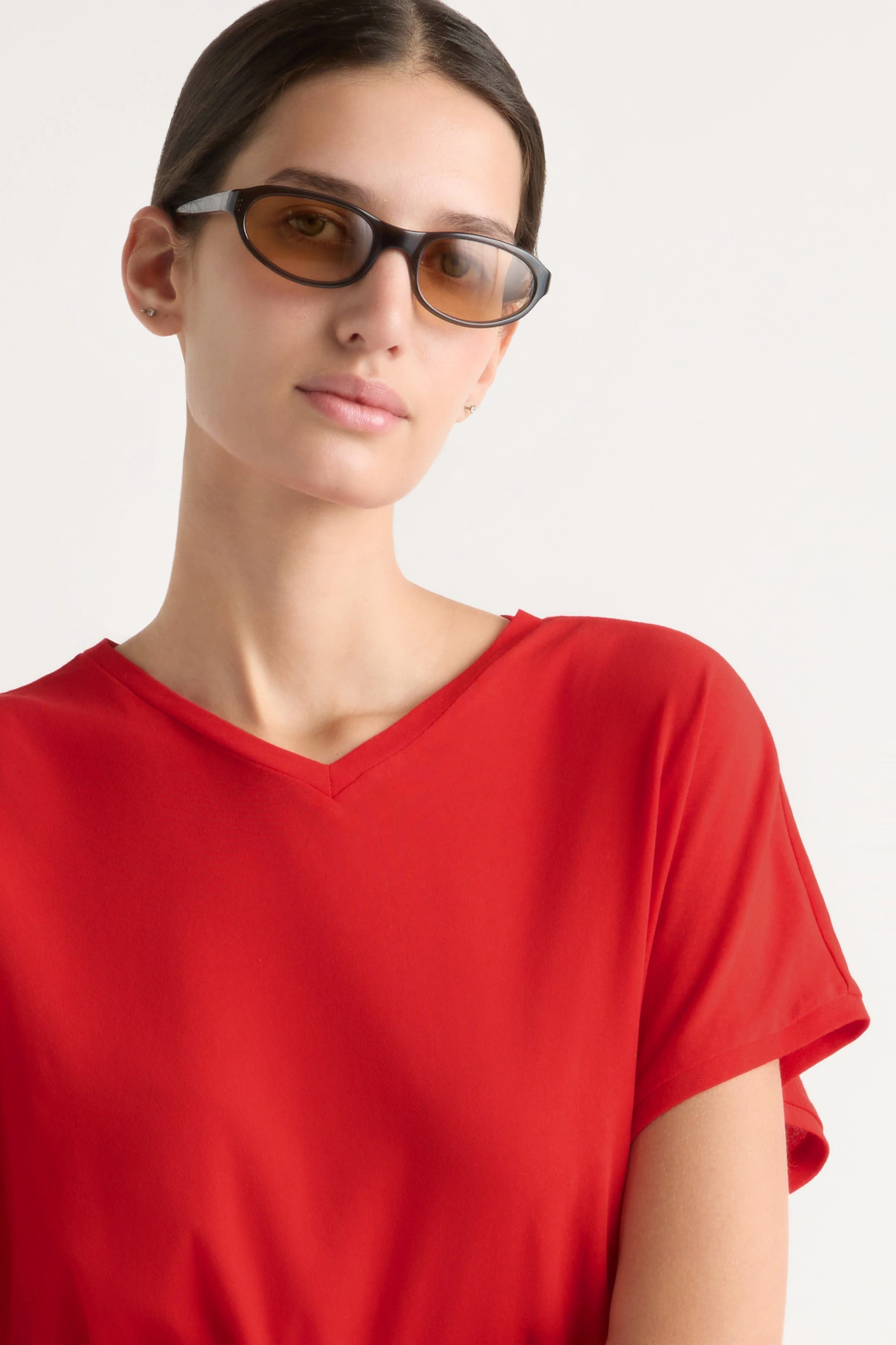 Willa Organic Cotton V-Neck Tee - Image 4