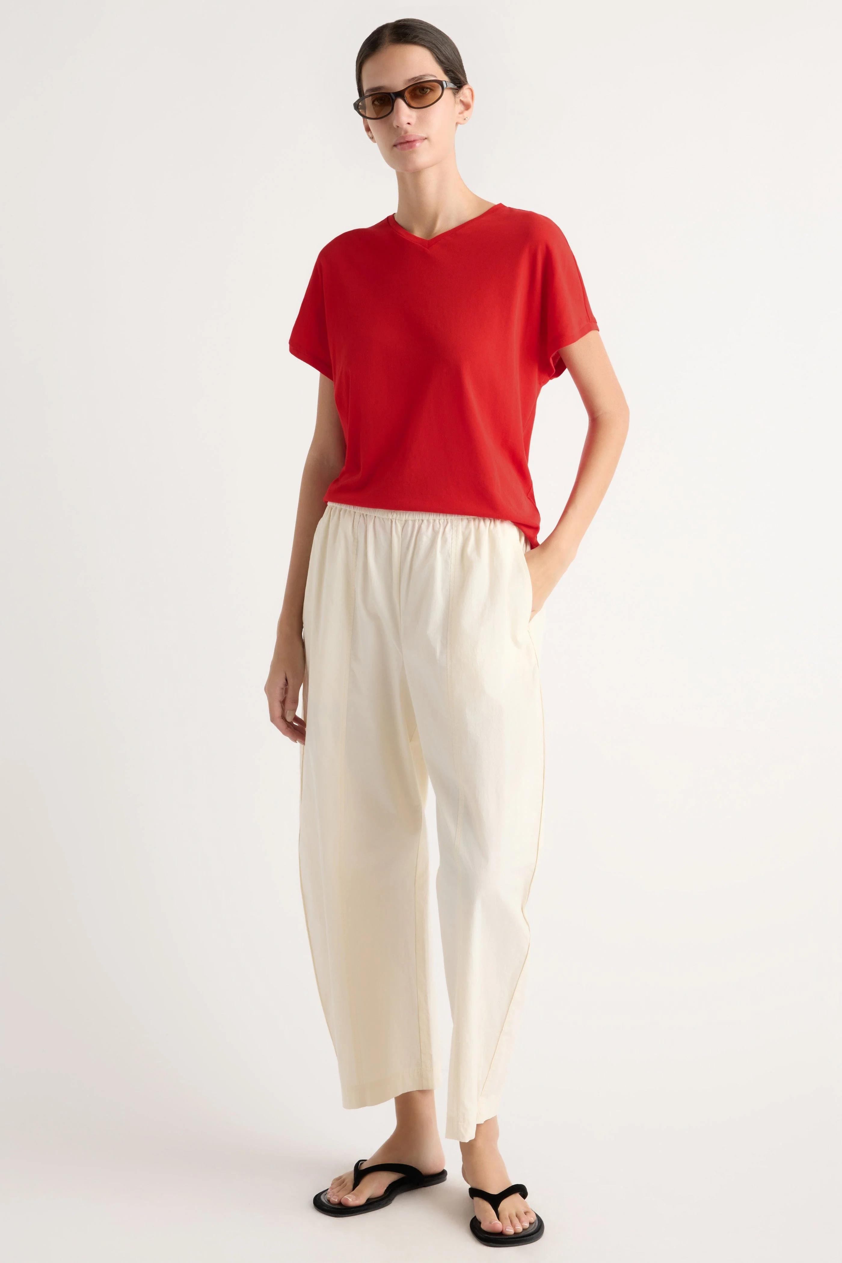 Willa Organic Cotton V-Neck Tee - Image 5