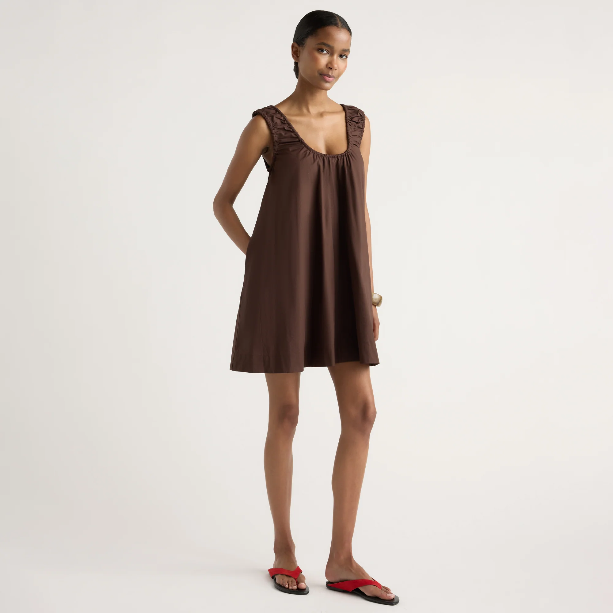 Winnie Organic Cotton U-Neck Mini Dress