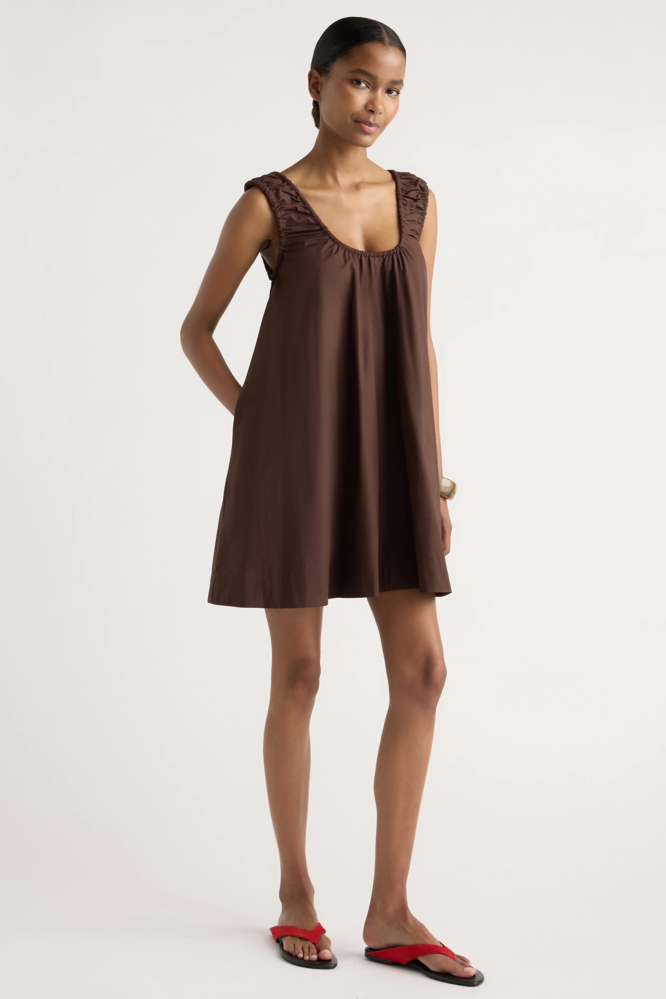 Winnie Organic Cotton U-Neck Mini Dress - Image 2