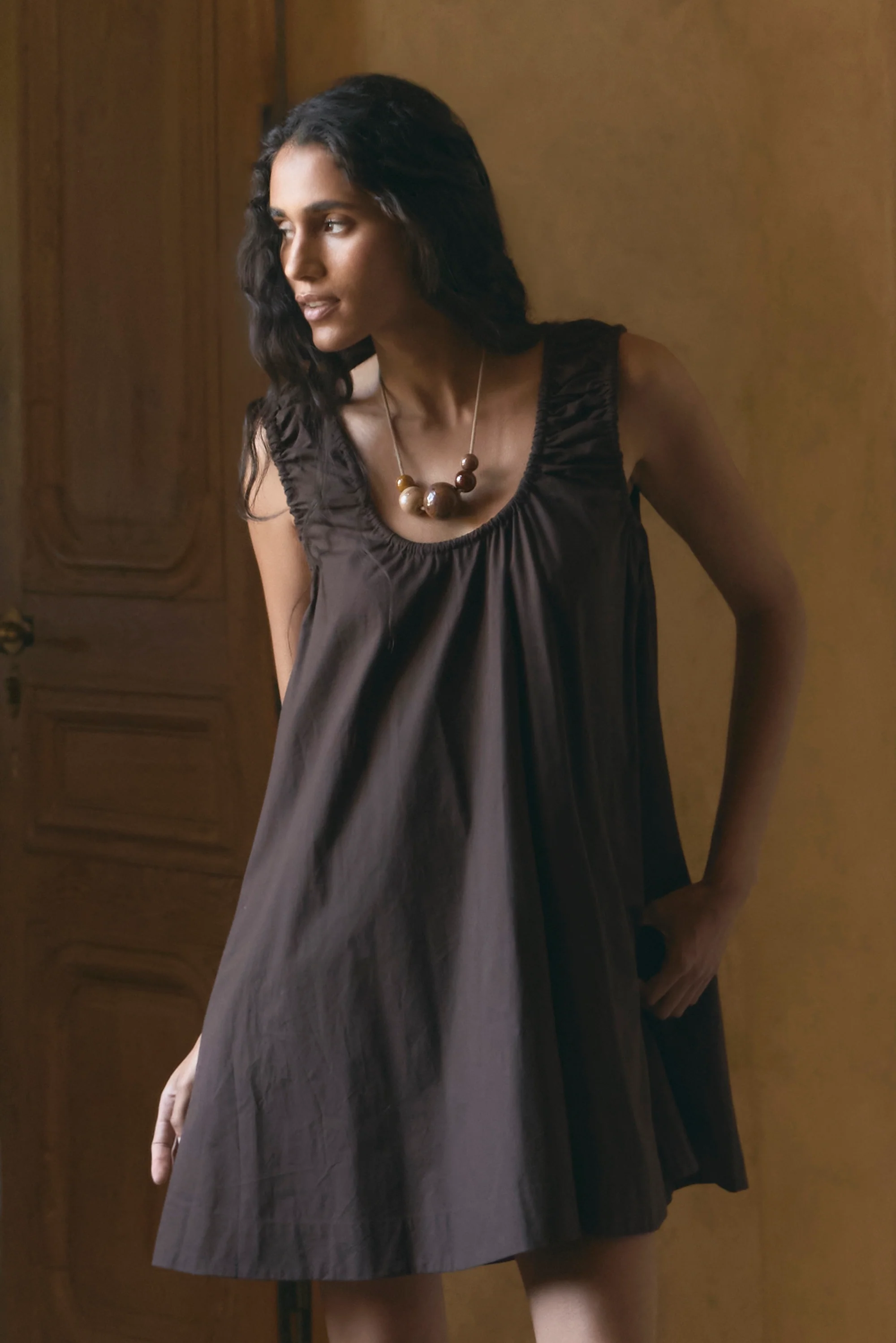 Winnie Organic Cotton U-Neck Mini Dress - Image 7