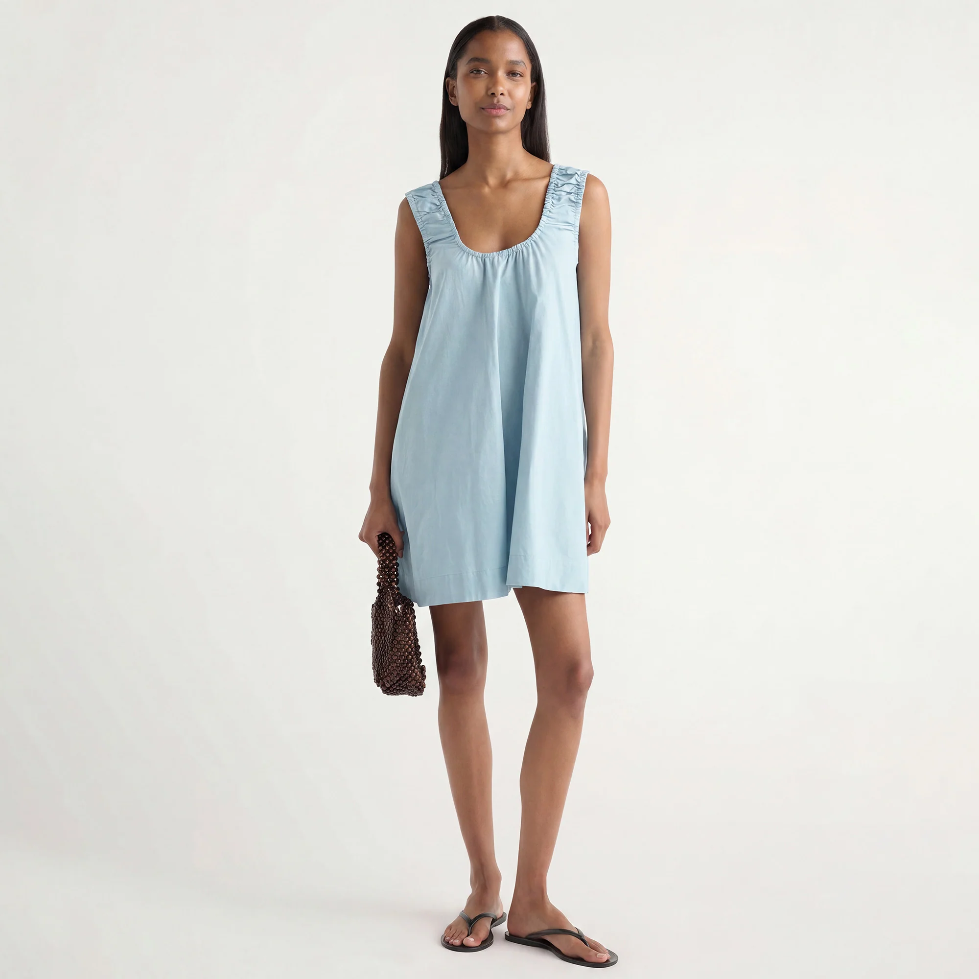 Winnie Organic Cotton U-Neck Mini Dress
